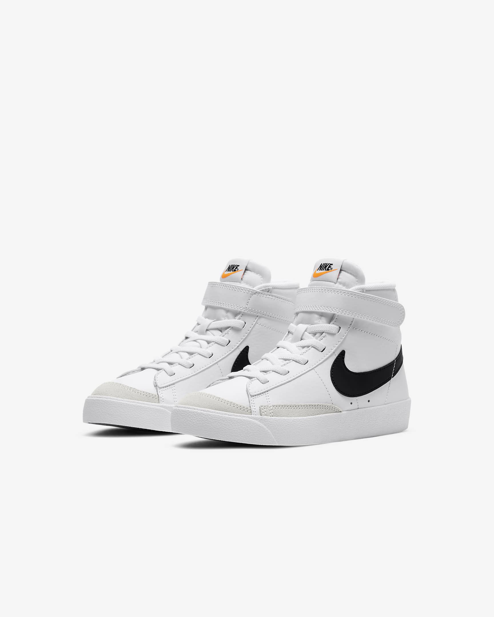 Nike Blazer Mid '77 Little Kids' Shoes - White/Total Orange/Black
