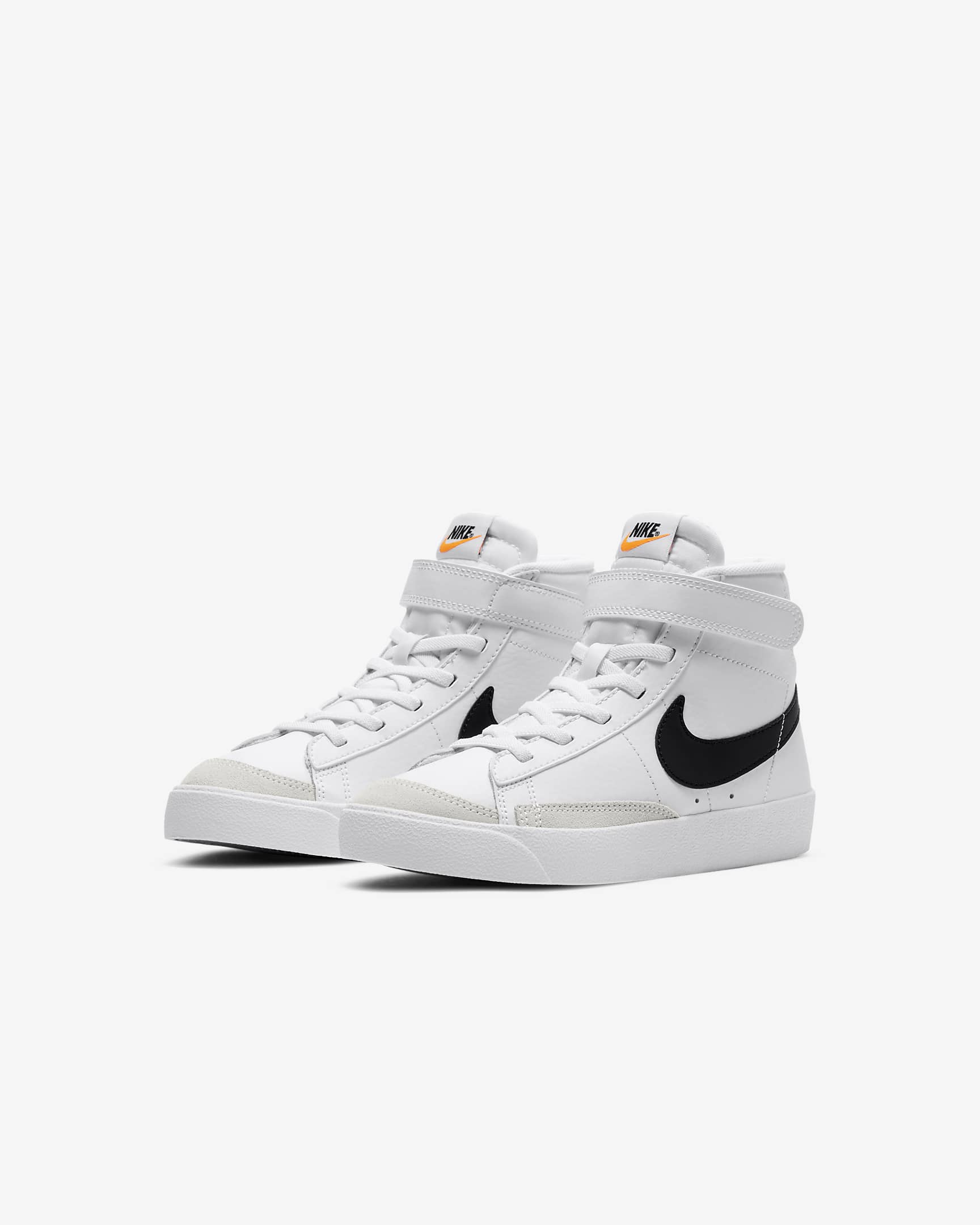 Nike Blazer Mid '77 Schuh für jüngere Kinder - Weiß/Total Orange/Schwarz