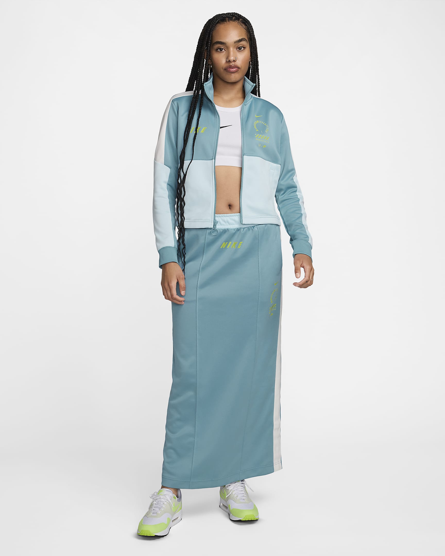 Nike Sportswear Women's Tracksuit Top - Denim Turquoise/Glacier Blue/Sail