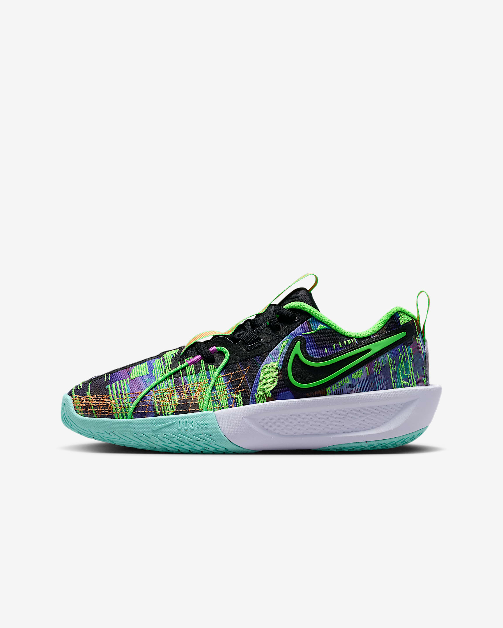 Nike G.T. Cut 3 Older Kids' Basketball Shoes - Blue Void/Hyper Violet/Bleached Turquoise/Green Strike
