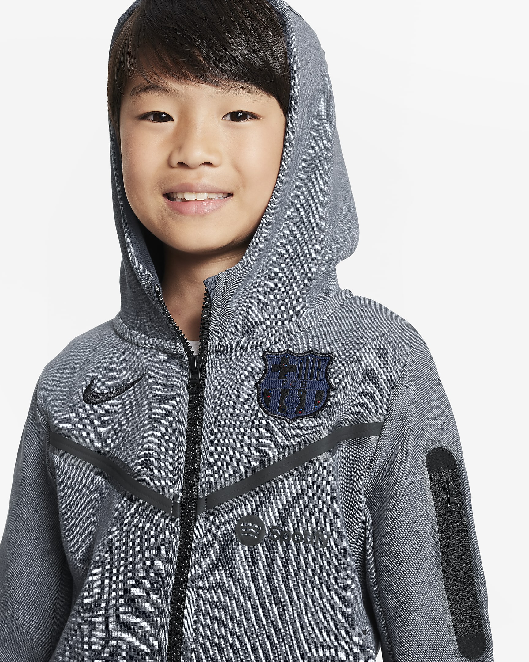 F.C. Barcelona Tech Fleece Third Older Kids' (Boys') Nike Football Full ...