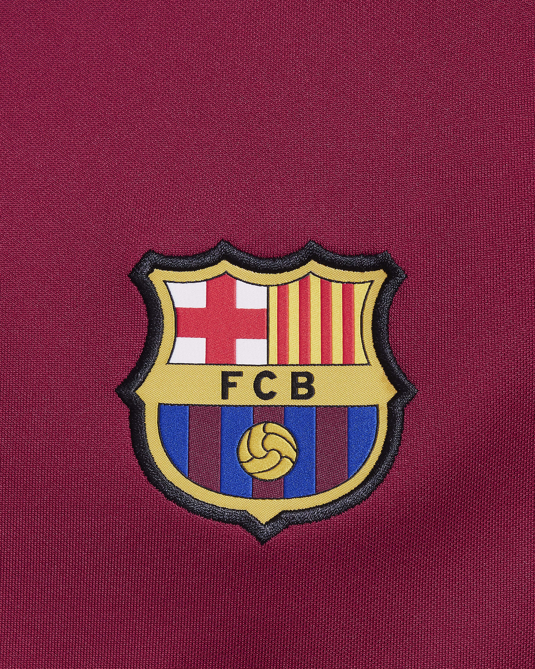 F.C. Barcelona Academy Pro Older Kids' Nike Dri-FIT Football Short-Sleeve Top - Noble Red/Varsity Maize