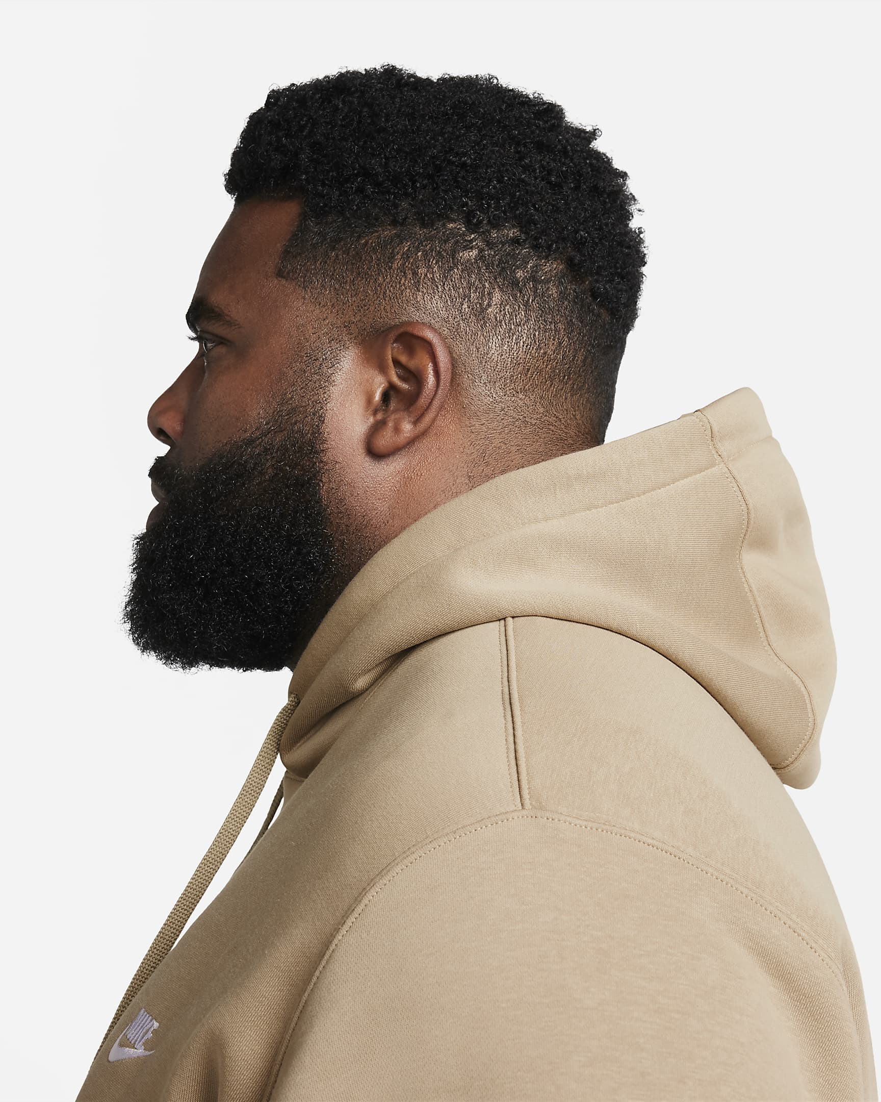 Nike Sportswear Club Fleece belebújós férfi kapucnis pulóver - Khaki/Khaki/Fehér