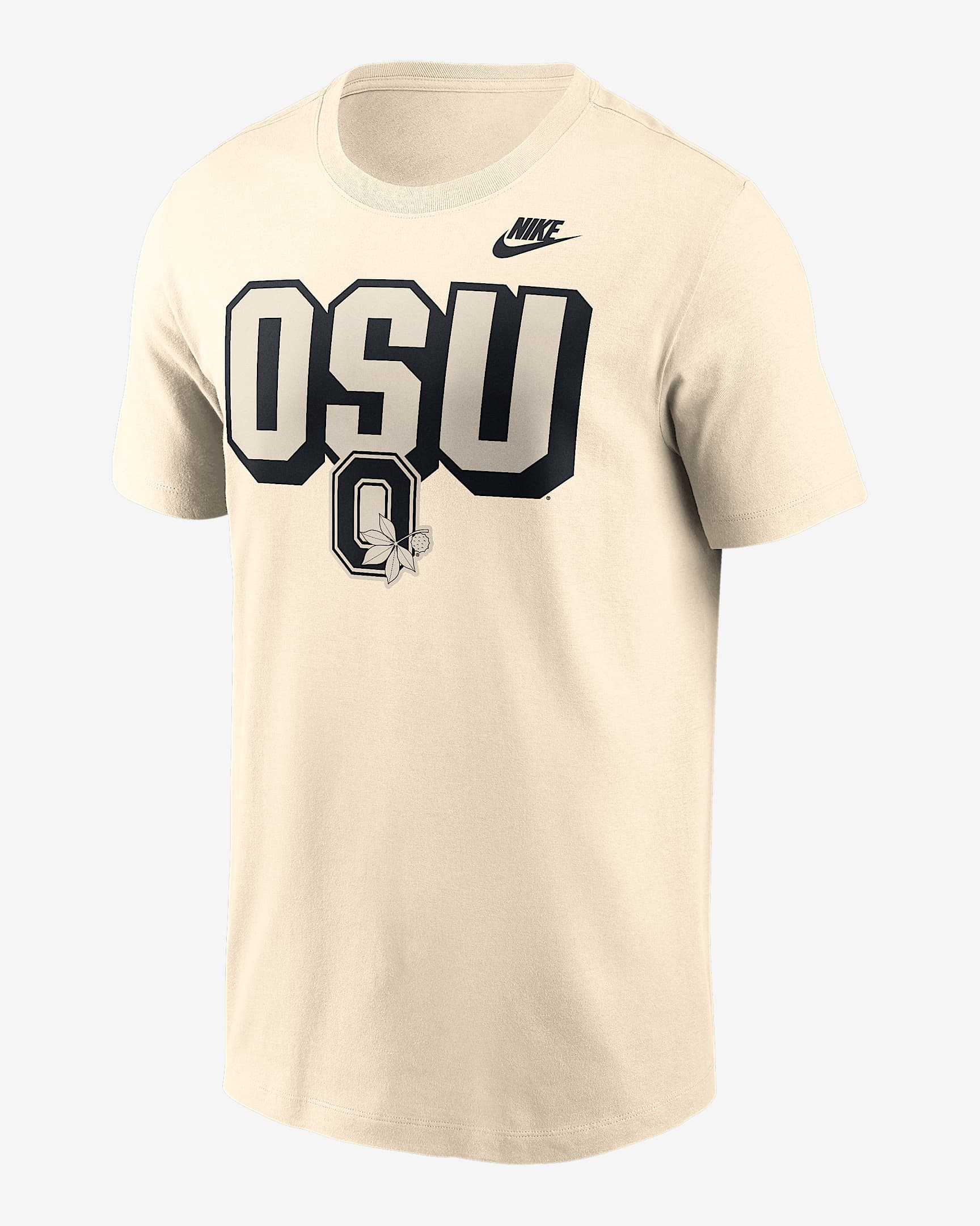 Playera universitaria Nike para hombre Ohio State Team Bold - Natural