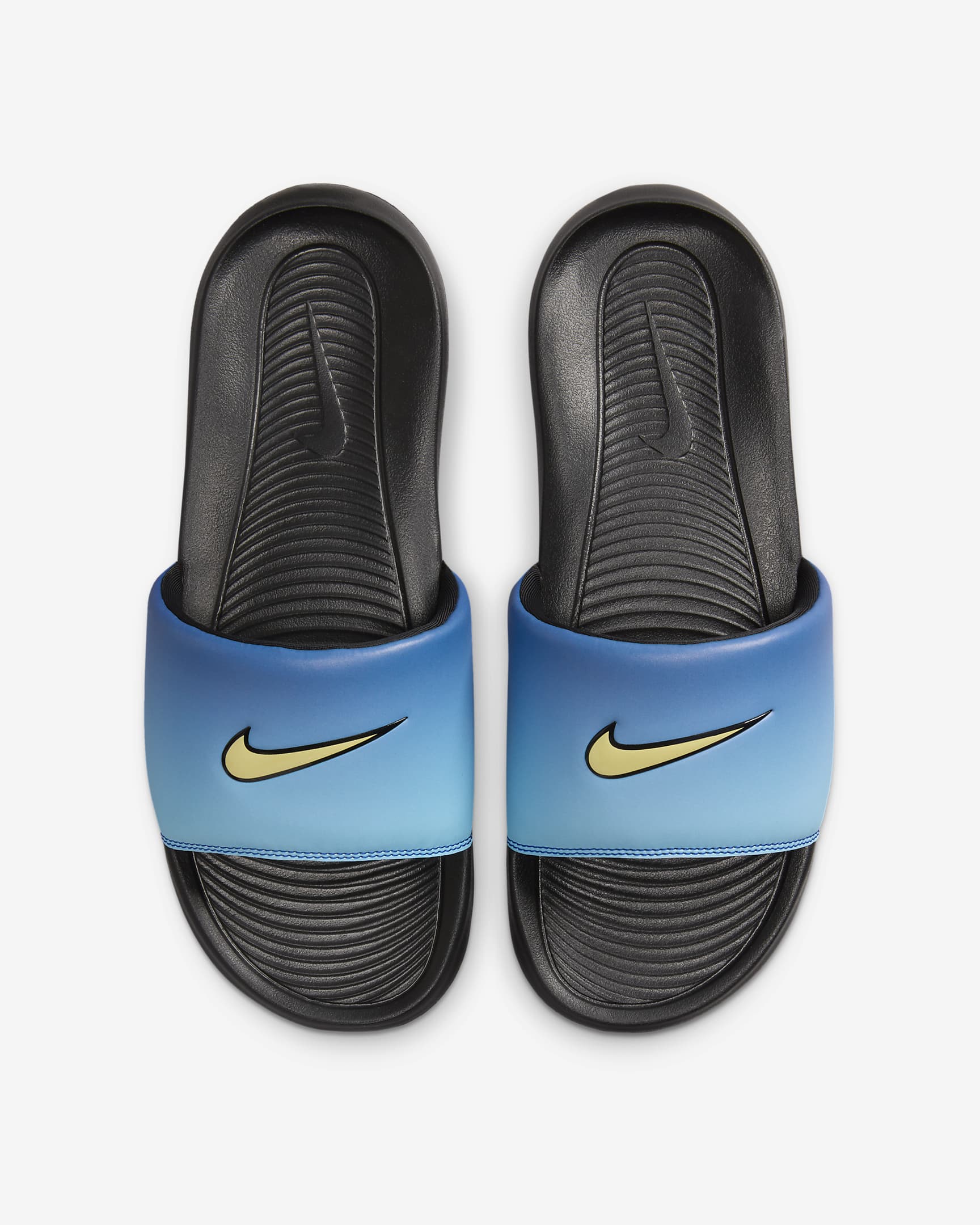 Nike Victori One Men's Slides - Hyper Blue/Sky Blue/Black/Chamois