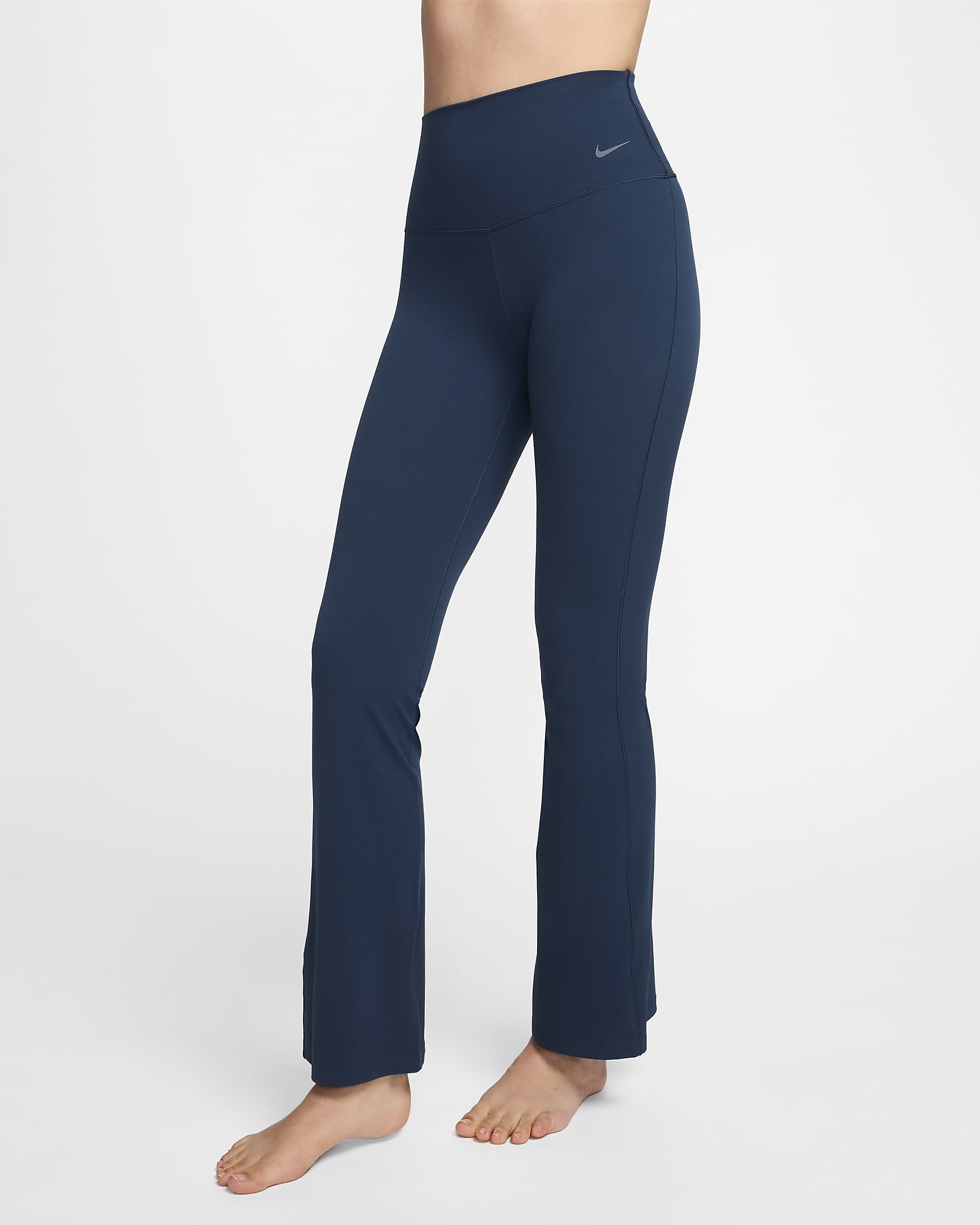 Nike Zenvy Women's High-Waisted Flared Leggings - Armory Navy/Black