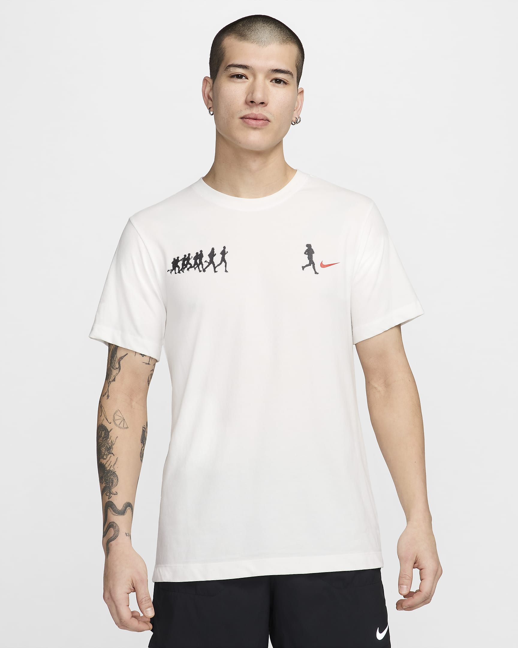 Nike Men's Dri-FIT Running T-Shirt - Summit White