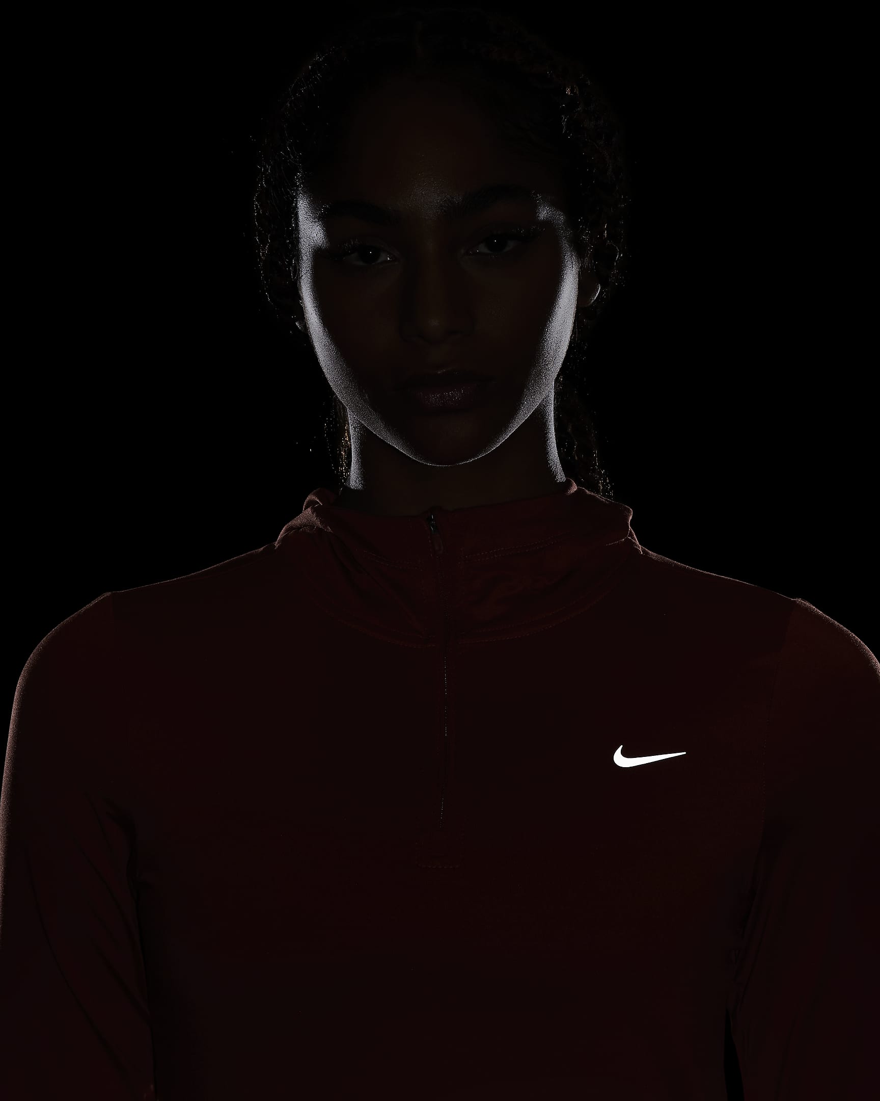 Nike Dri-FIT Swift UV Women's Hooded Running Jacket - Burnt Sunrise