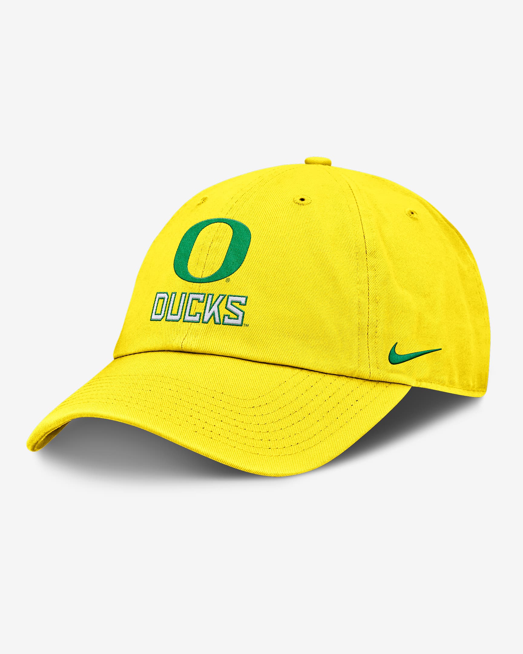 Gorra universitaria Nike ajustable para hombre Oregon On-Field Club Gameday - Amarillo