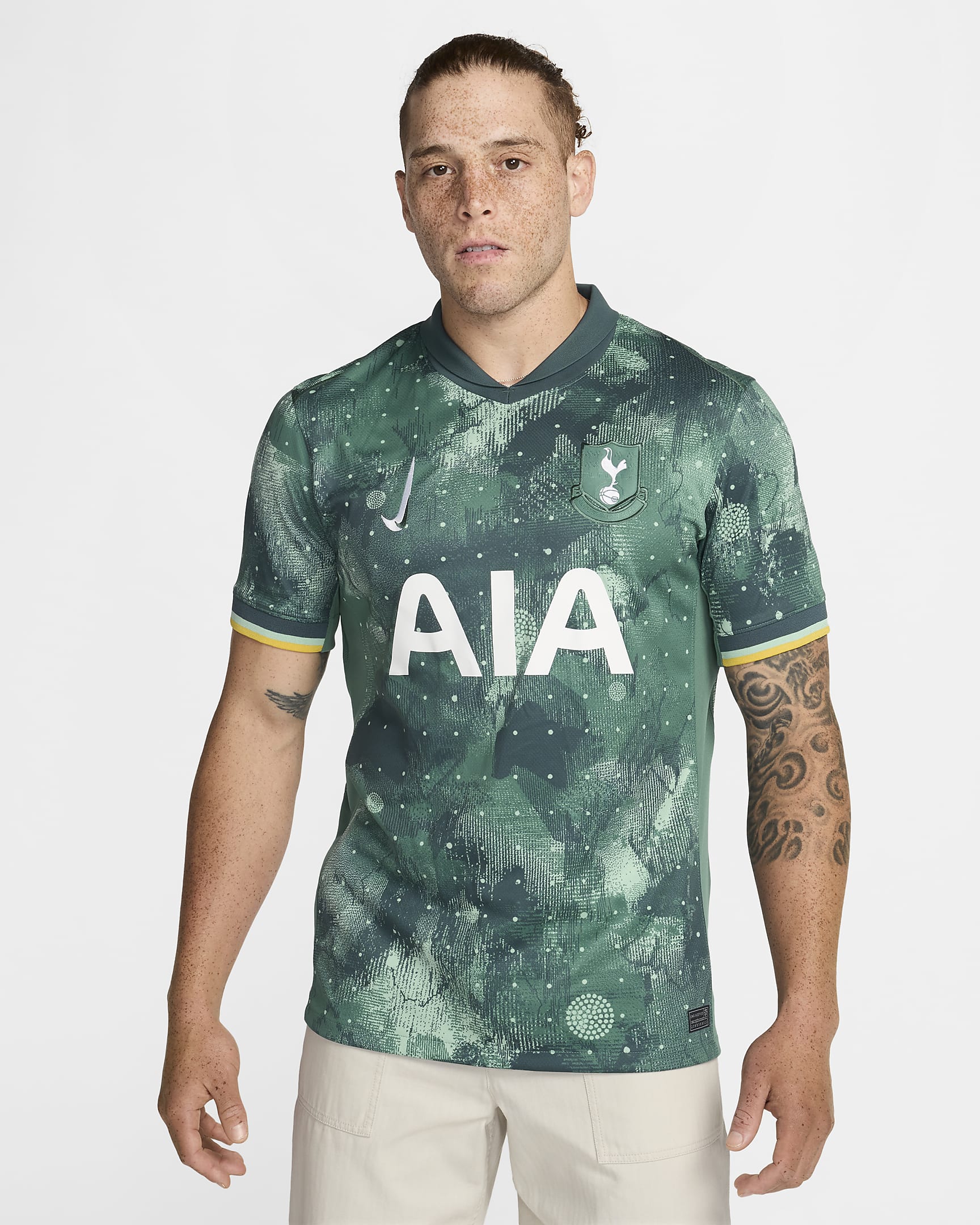 Tottenham Hotspur 2024/25 Stadium Derde Nike Dri-FIT replicavoetbalshirt voor heren - Enamel Green/Bicoastal/Wit