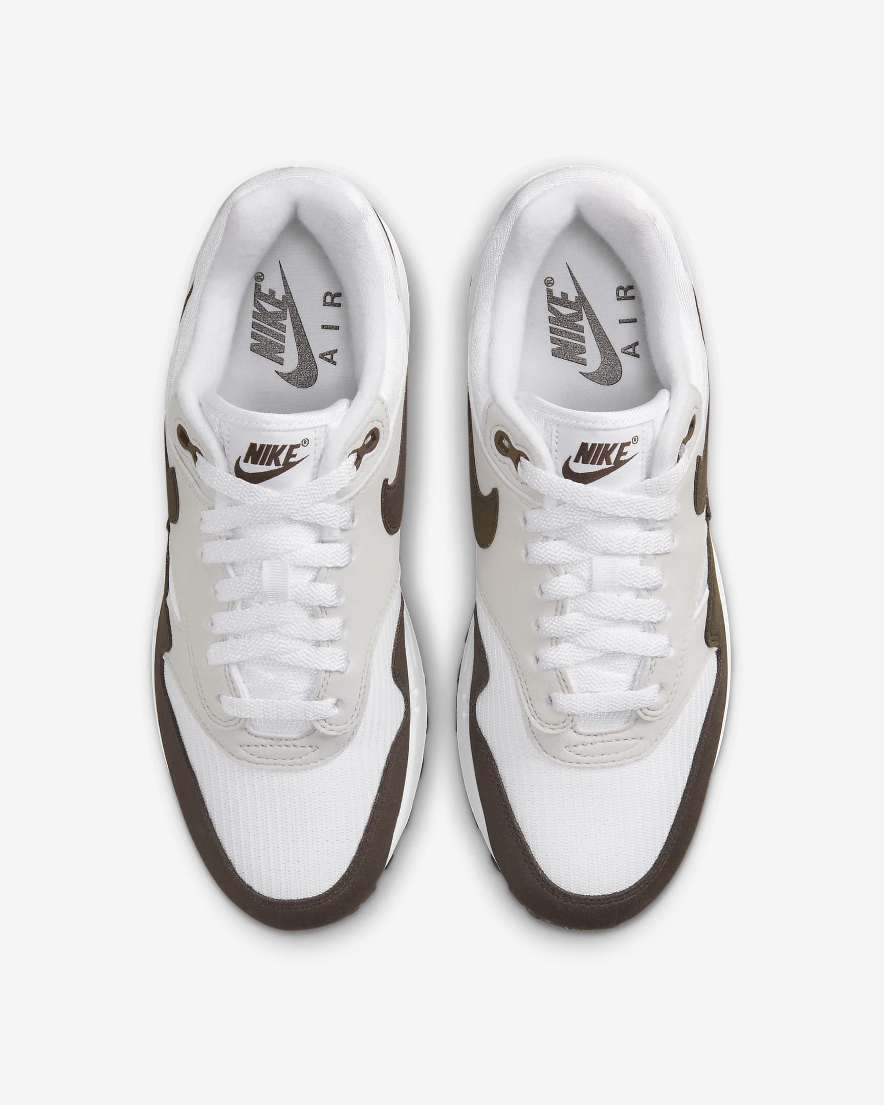 Nike Air Max 1 Women's Shoes - Neutral Grey/White/Black/Baroque Brown