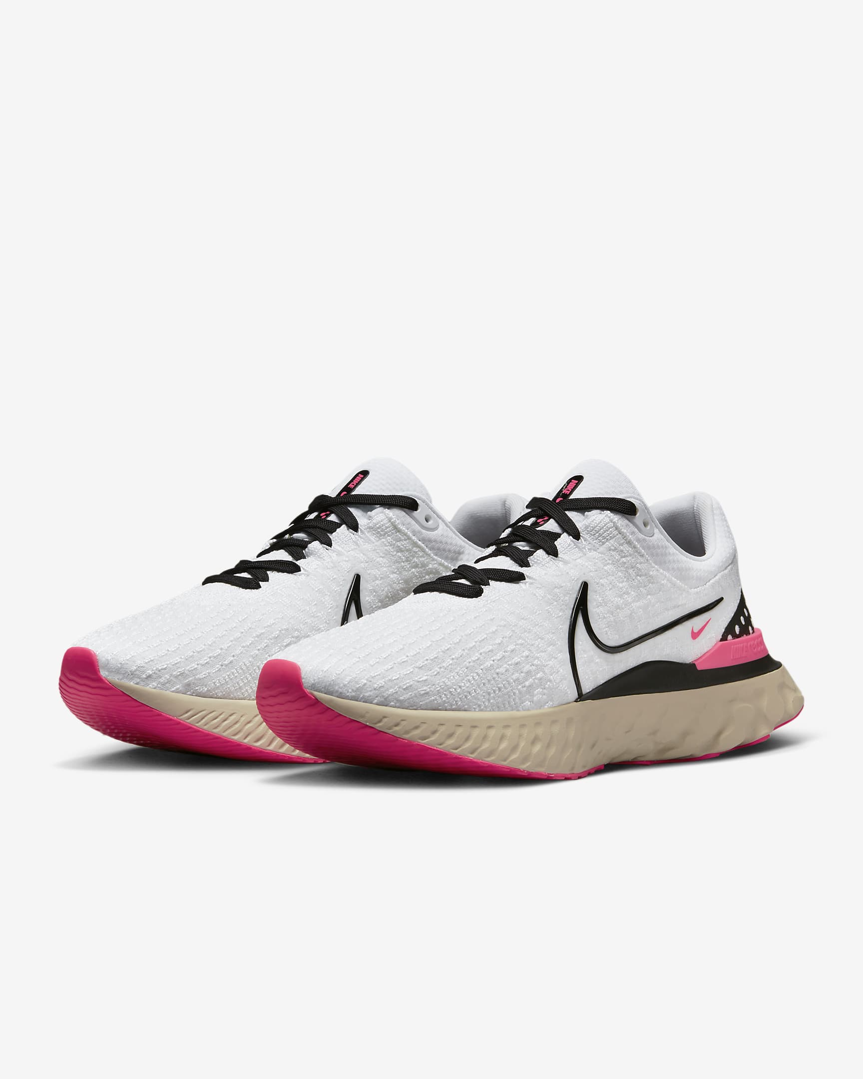 Calzado de running en carretera para hombre Nike React Infinity 3 - Blanco/Blanco perla/Hiperrosa/Negro