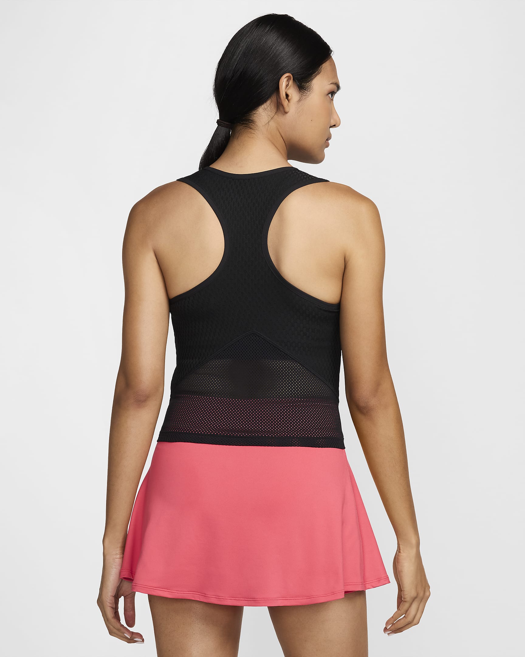 NikeCourt Slam Women's Tank Top - Black/Black/Black/Light Wild Mango