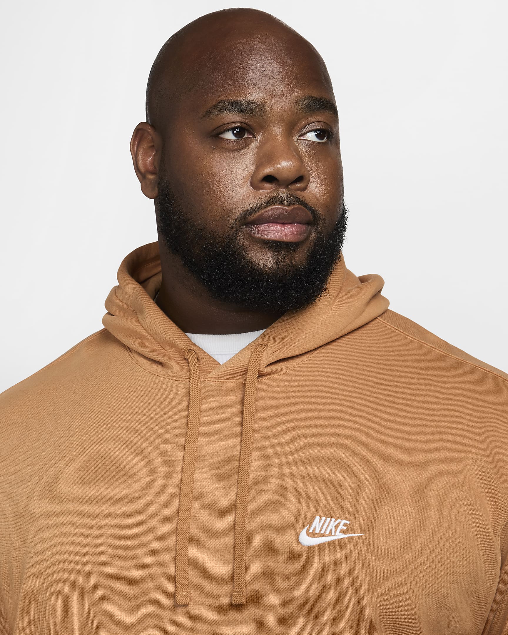 Sweat à capuche Nike Sportswear Club Fleece - Flax/Flax/Blanc