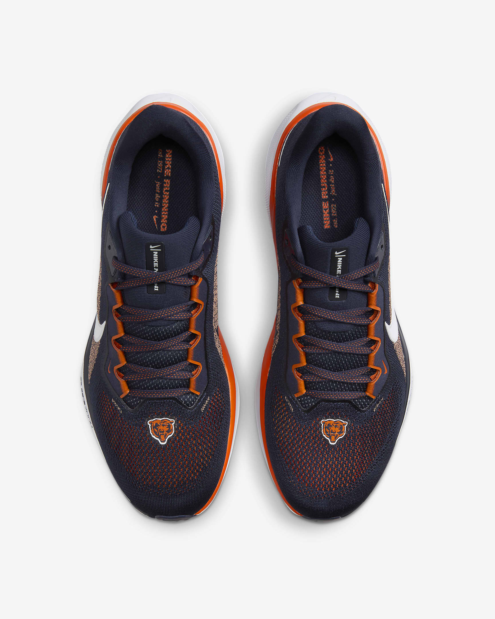 Tenis de correr en pavimento para hombre Nike Pegasus 41 NFL Chicago Bears - Marino/Blanco/Naranja universitario/Blanco