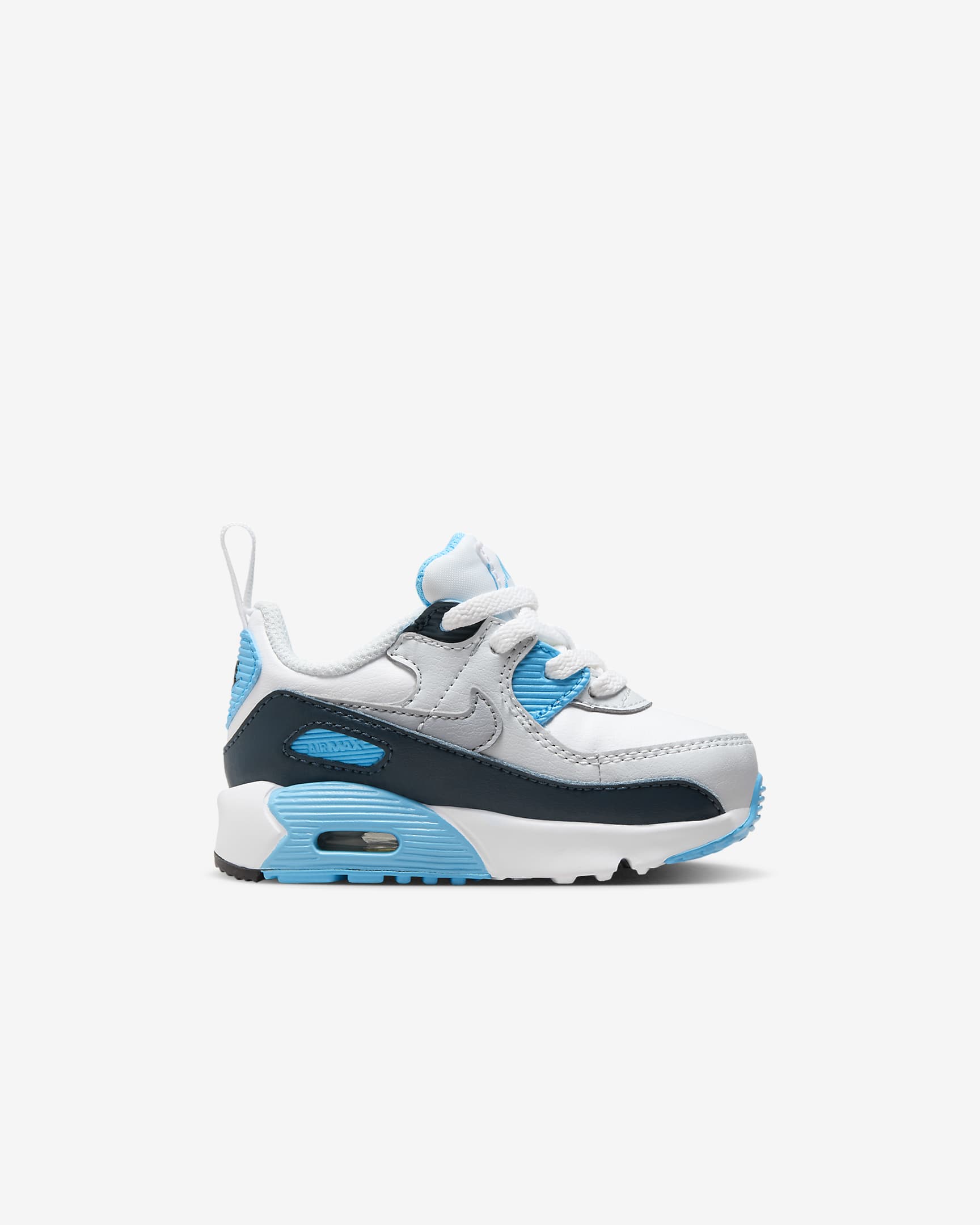 Nike Air Max 90 EasyOn Zapatillas - Bebé e infantil - Blanco/Baltic Blue/Armory Navy/Wolf Grey