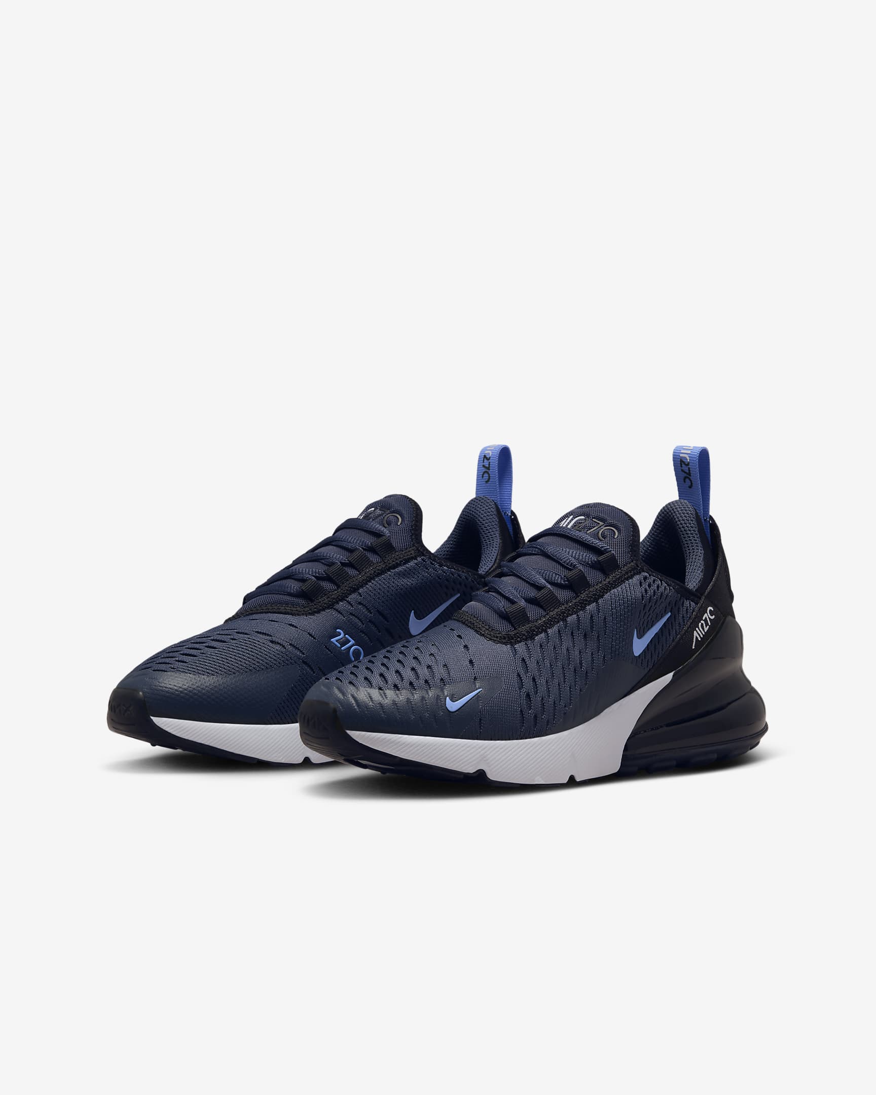 Nike Air Max 270 Older Kids' Shoes - Thunder Blue/Black/White/Royal Pulse