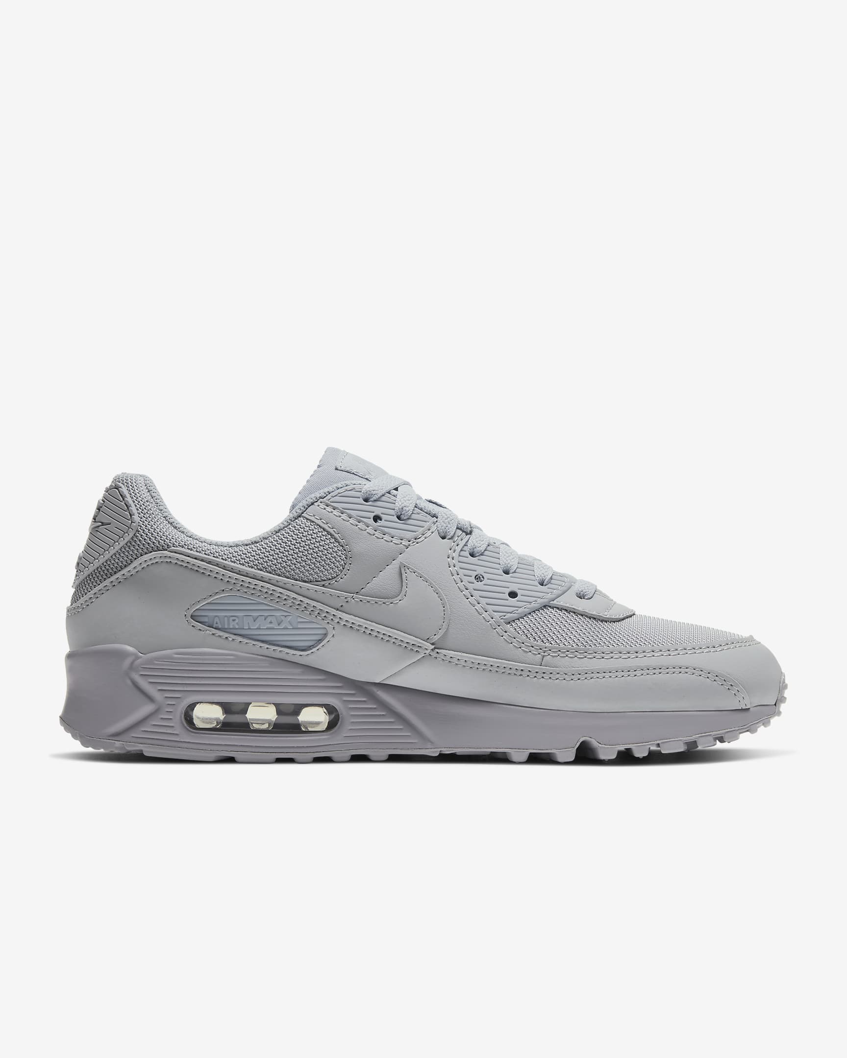 Calzado para hombre Nike Air Max 90 - Gris lobo/Negro/Blanco/Negro