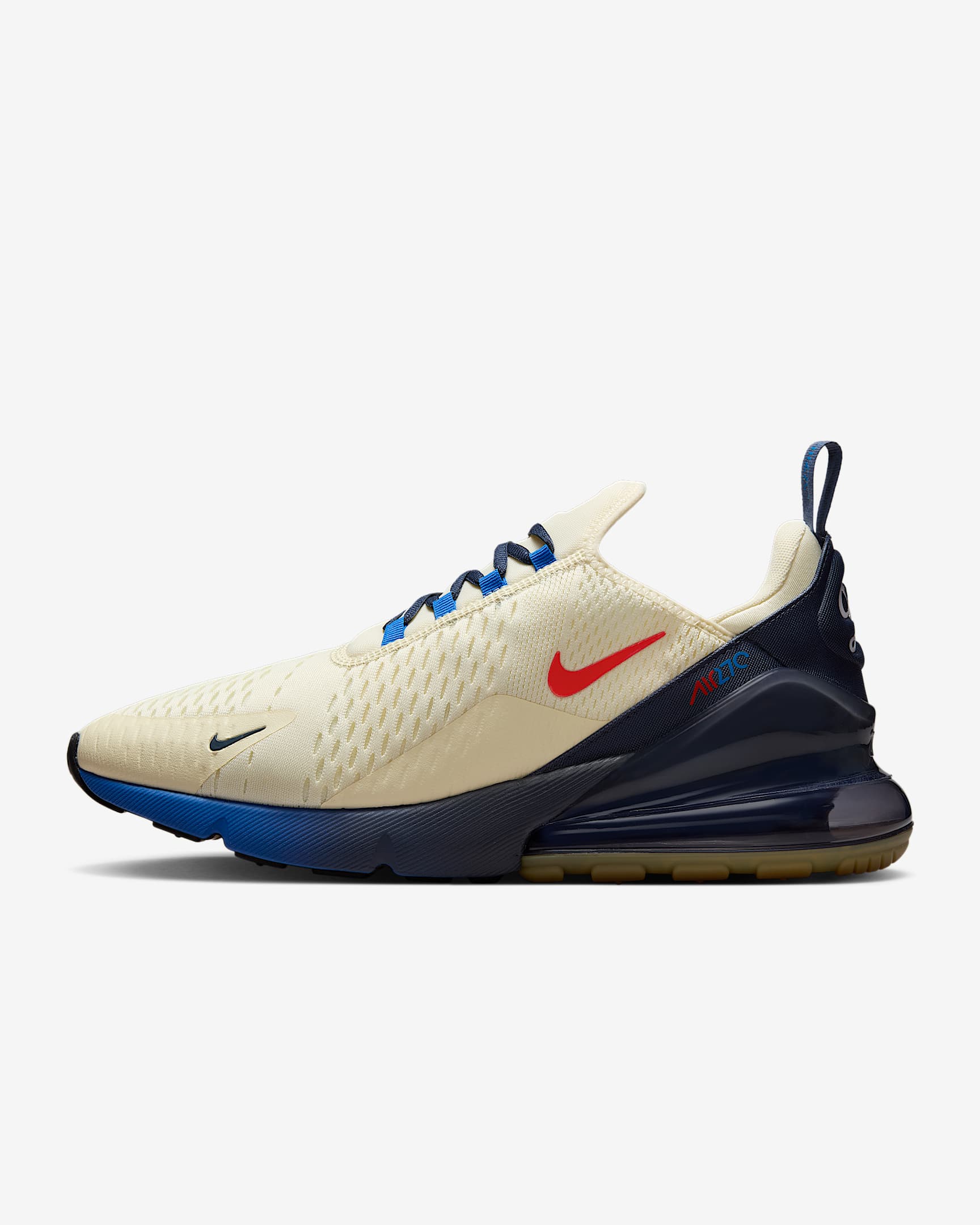 Los Angeles Dodgers Nike Air Max 270 Men's Shoes - Coconut Milk/Thunder Blue/Chile Red