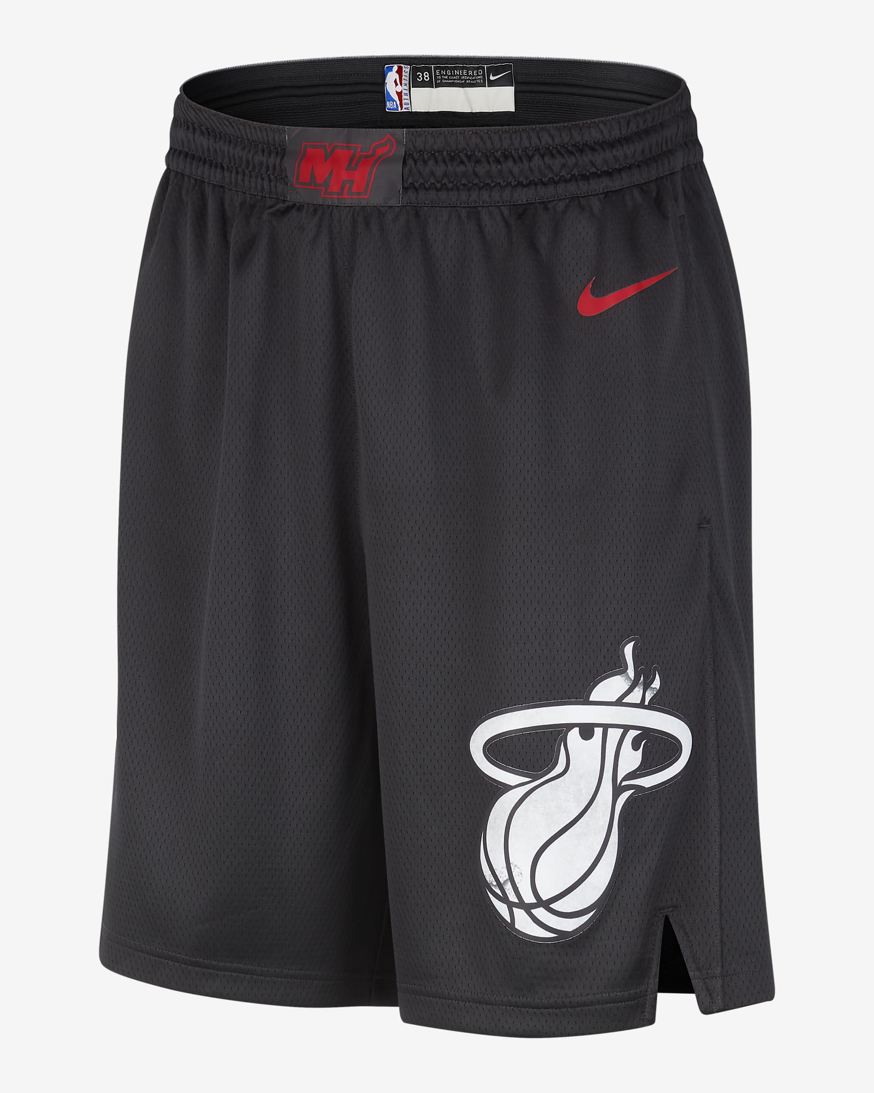 Miami Heat 2023/24 City Edition Men's Nike Dri-FIT NBA Swingman Shorts - Black/University Red