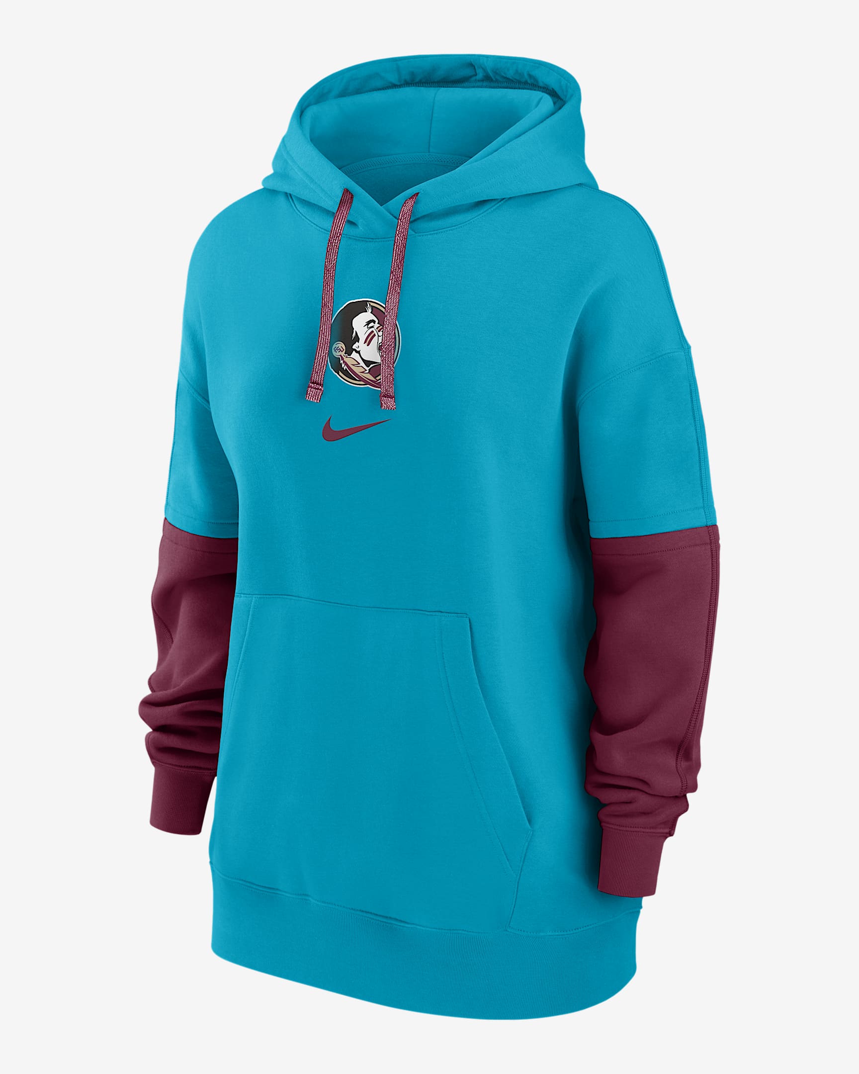 Florida State Seminoles Sideline Essential Women's Nike College Pullover Hoodie - Turquoise