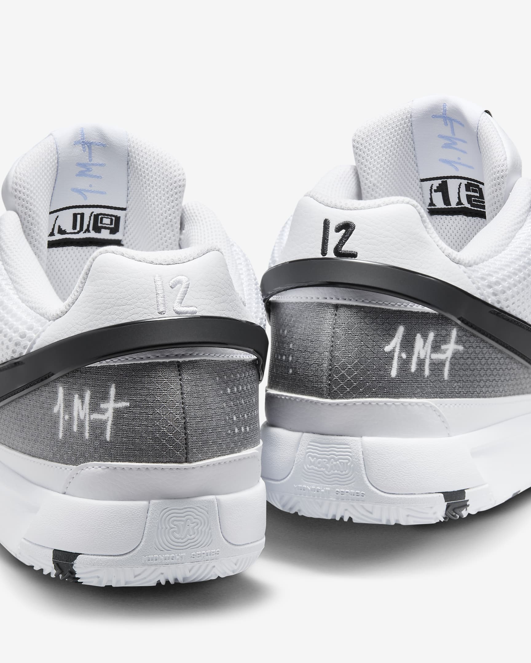 Ja 1 "White/Black" Basketball Shoes - White/White/Black