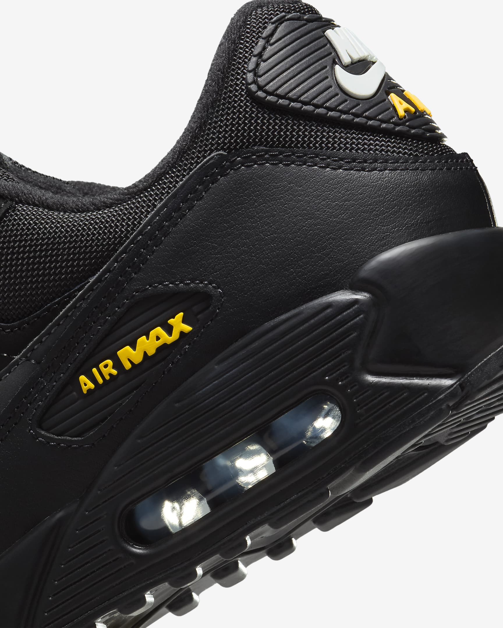 Buty męskie Nike Air Max 90 - Czerń/University Gold/Biel/Anthracite