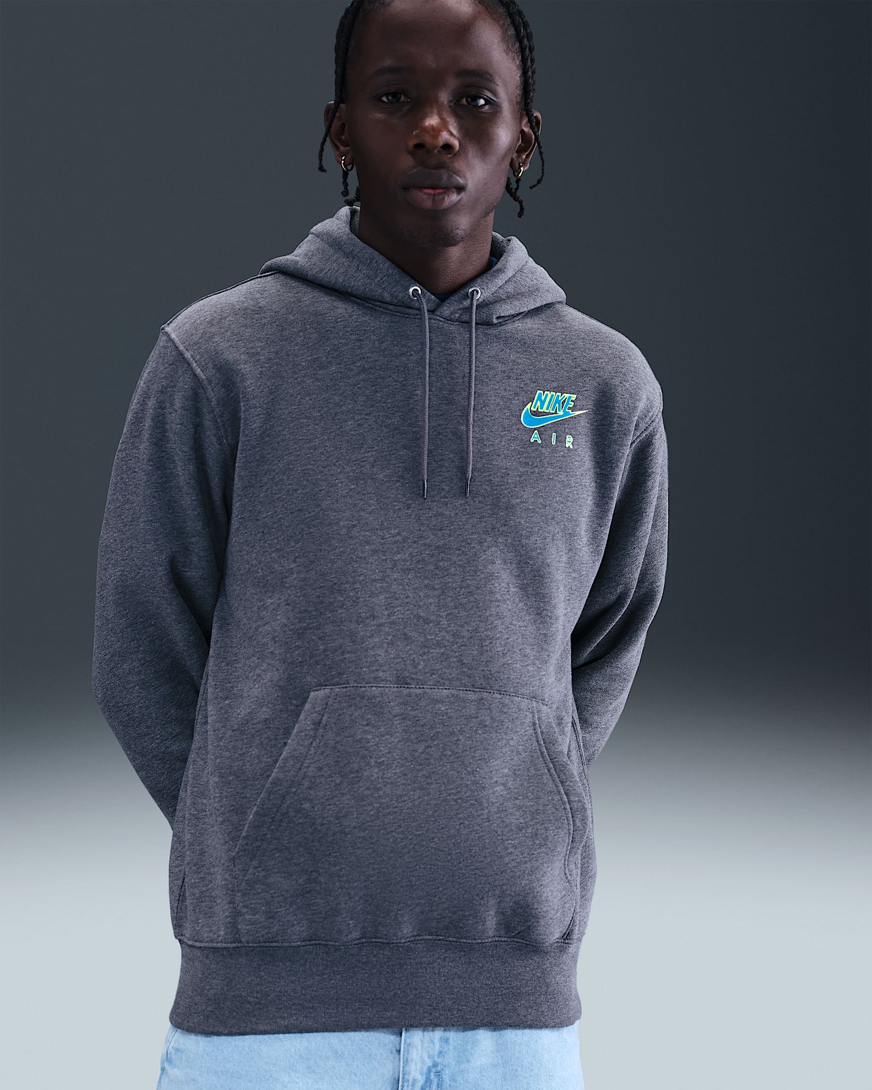 Nike Sportswear Club Pullover Fleece Hoodie - Charcoal Heather