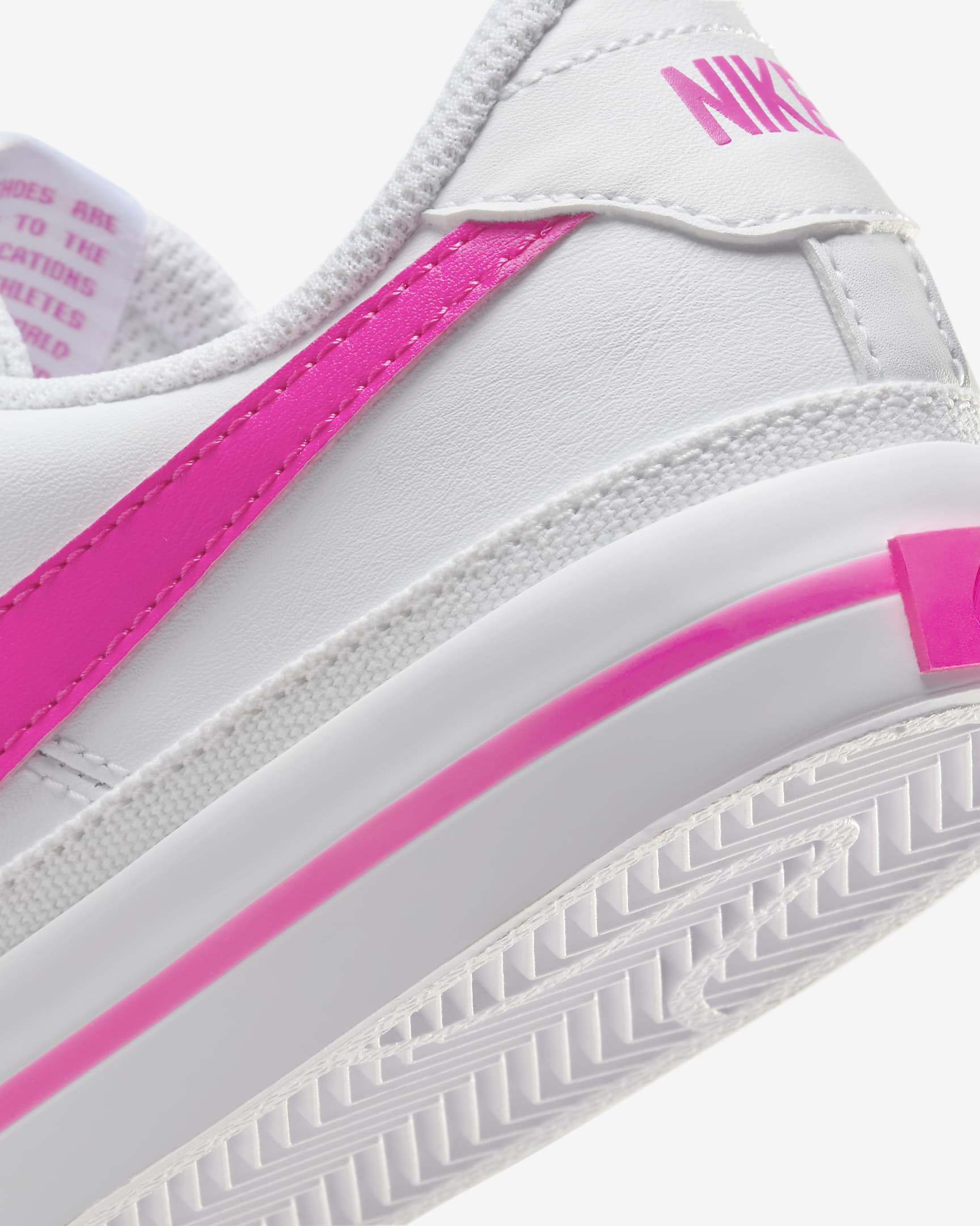 NikeCourt Legacy Older Kids' Shoes - White/Laser Fuchsia