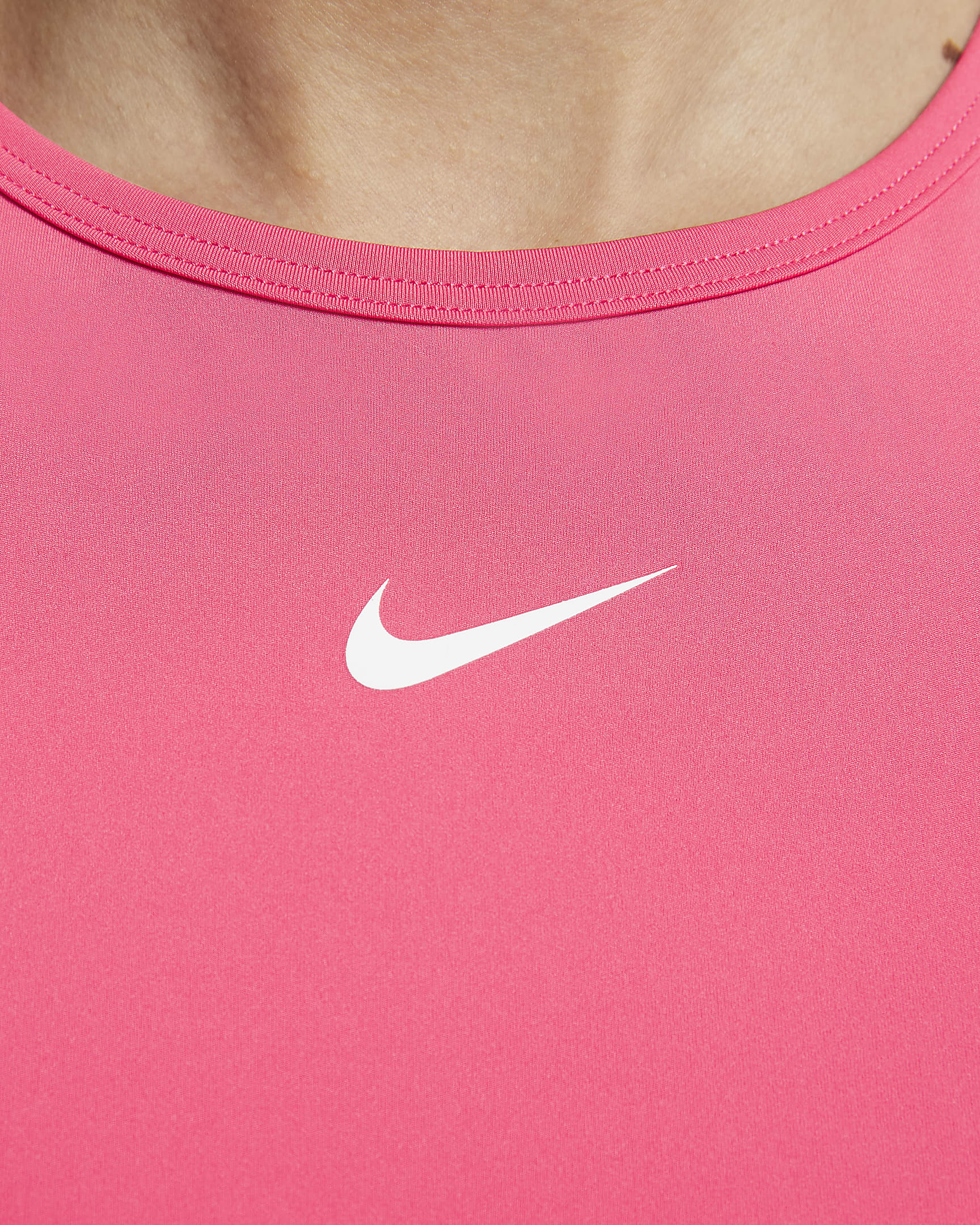 Nike Pro Women's Dri-FIT Cropped Tank Top - Aster Pink/Pinksicle/White