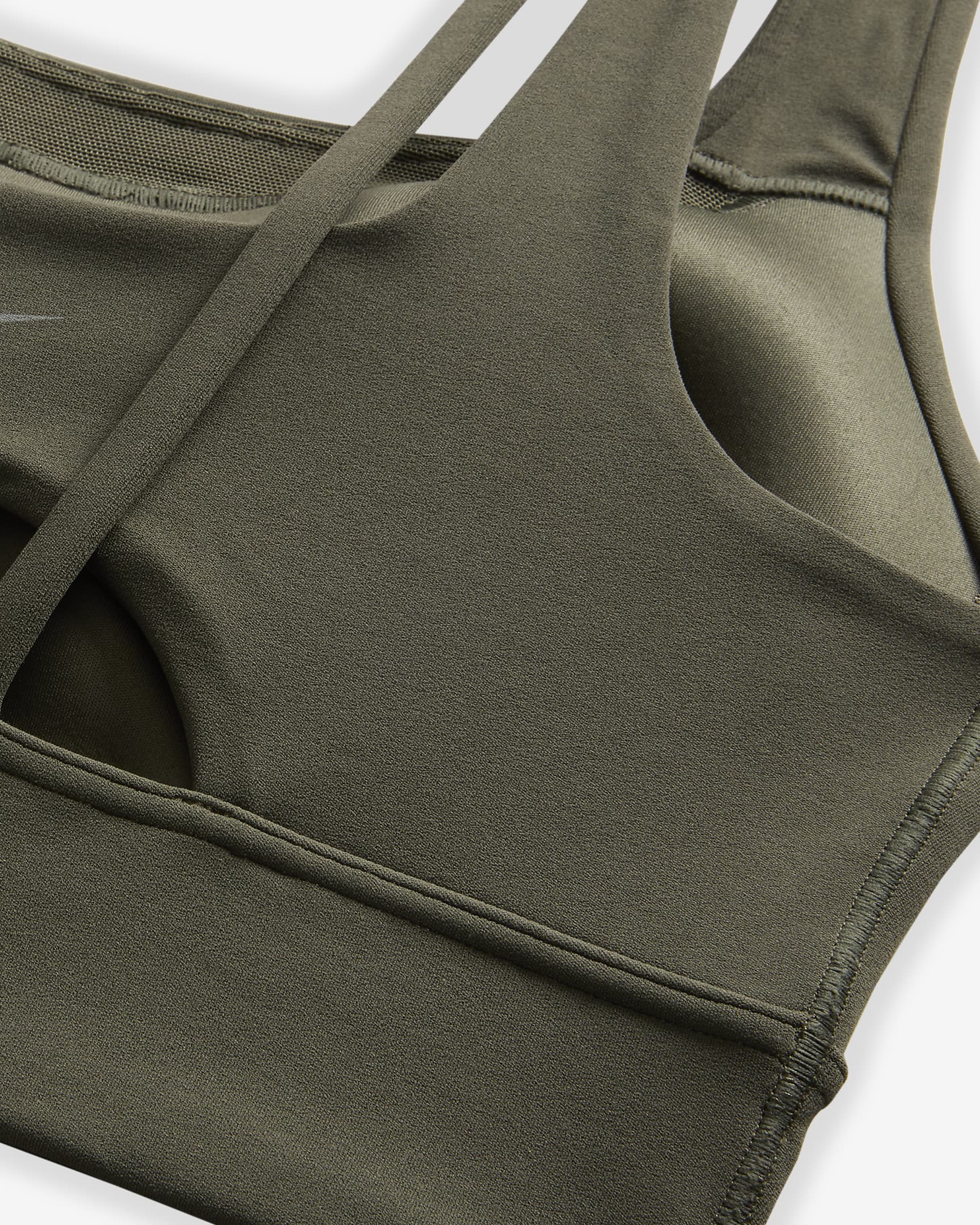 Bra Longline con imbottitura e sostegno medio Nike Zenvy – Donna - Cargo Khaki/Sail