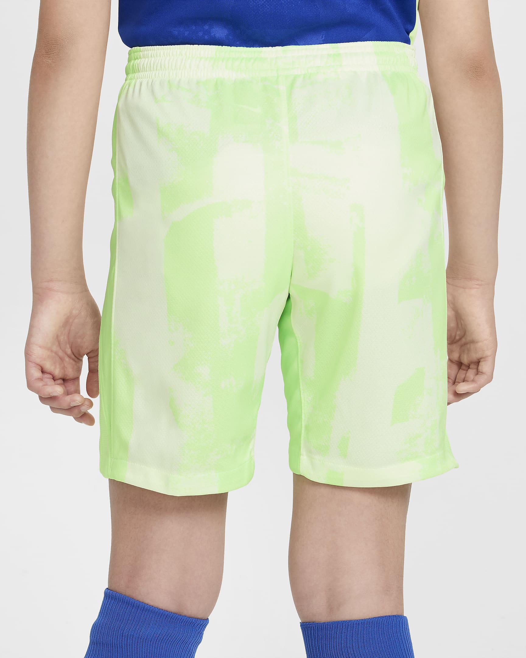 F.C. Barcelona 2024/25 Stadium Third Older Kids' Nike Dri-FIT Football Replica Shorts - Barely Volt/Lime Blast/Old Royal