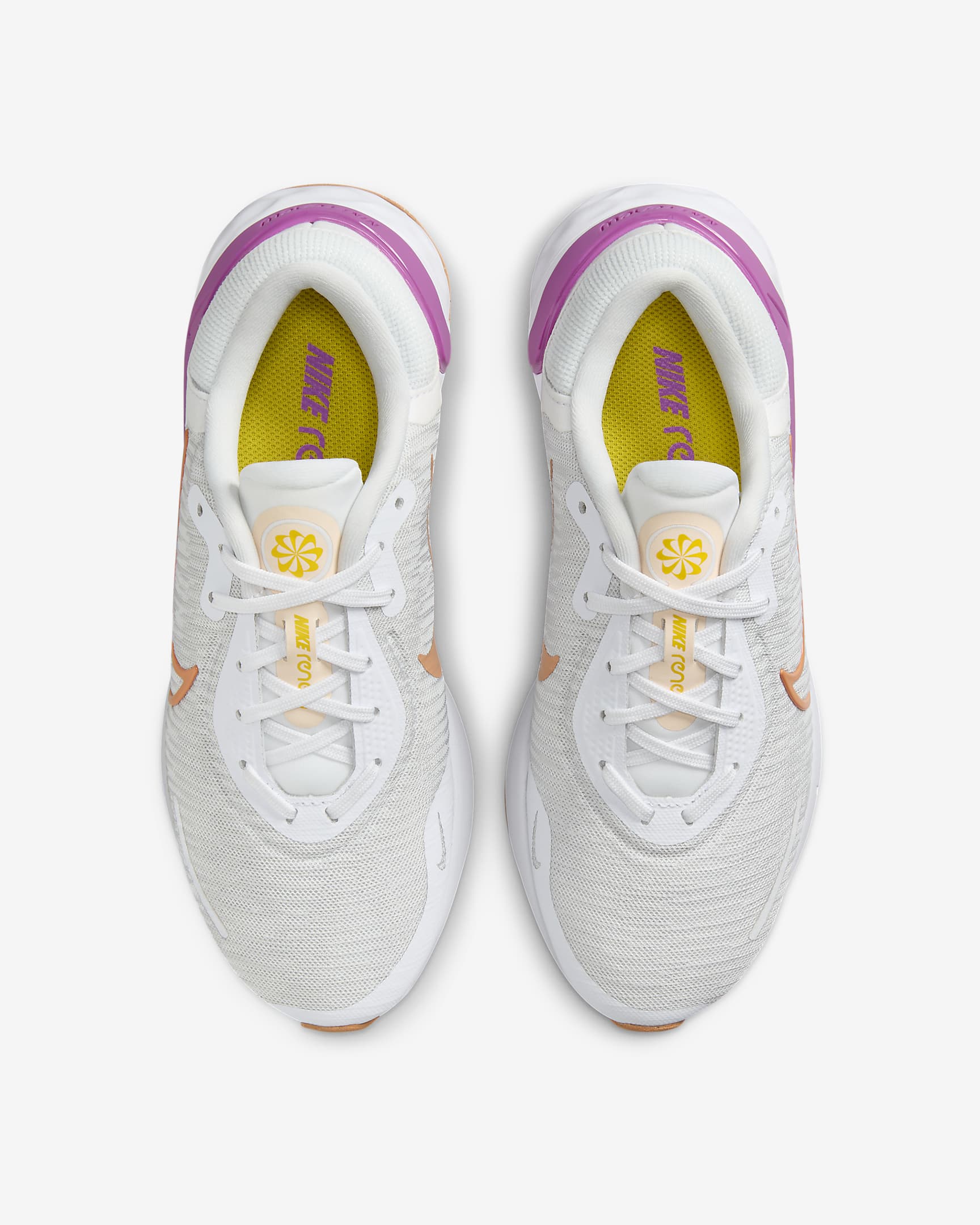 Nike Renew Run 4 Women's Road Running Shoes - White/Photon Dust/Fuchsia Dream/Amber Brown