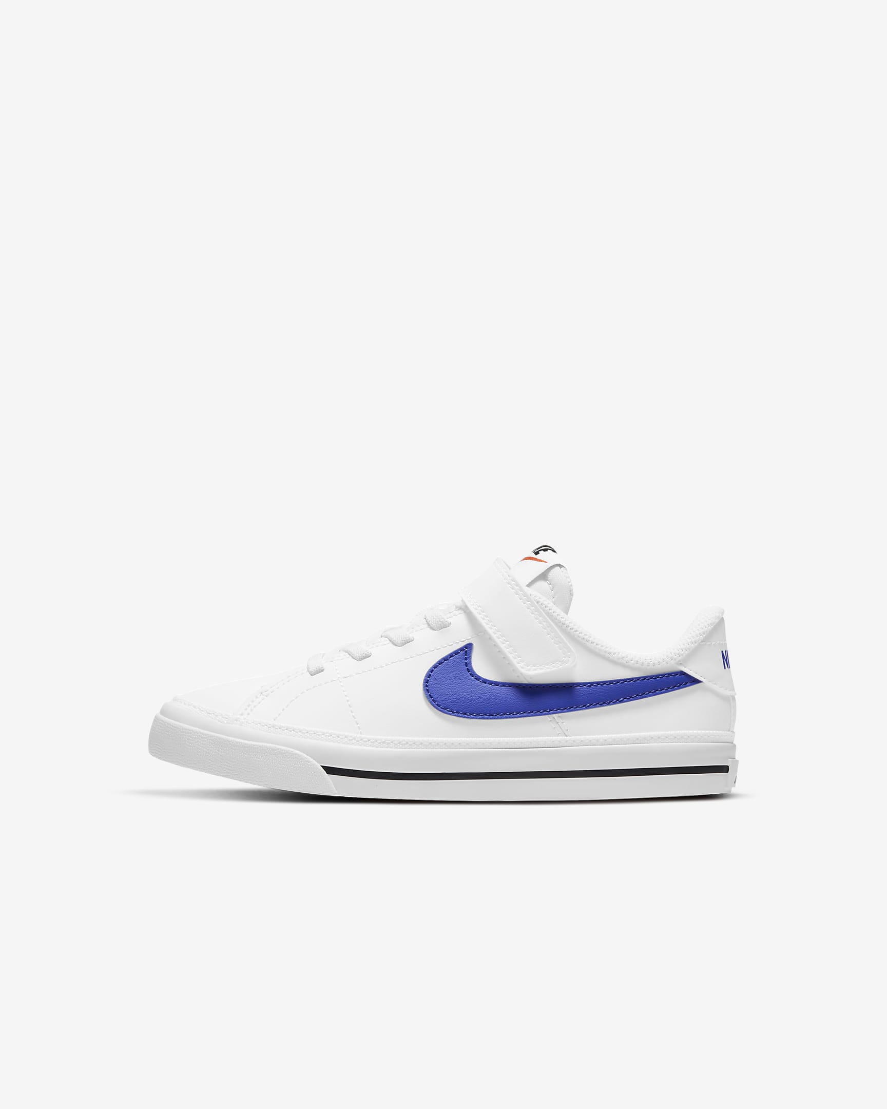 NikeCourt Legacy Younger Kids' Shoes - White/Black/Game Royal