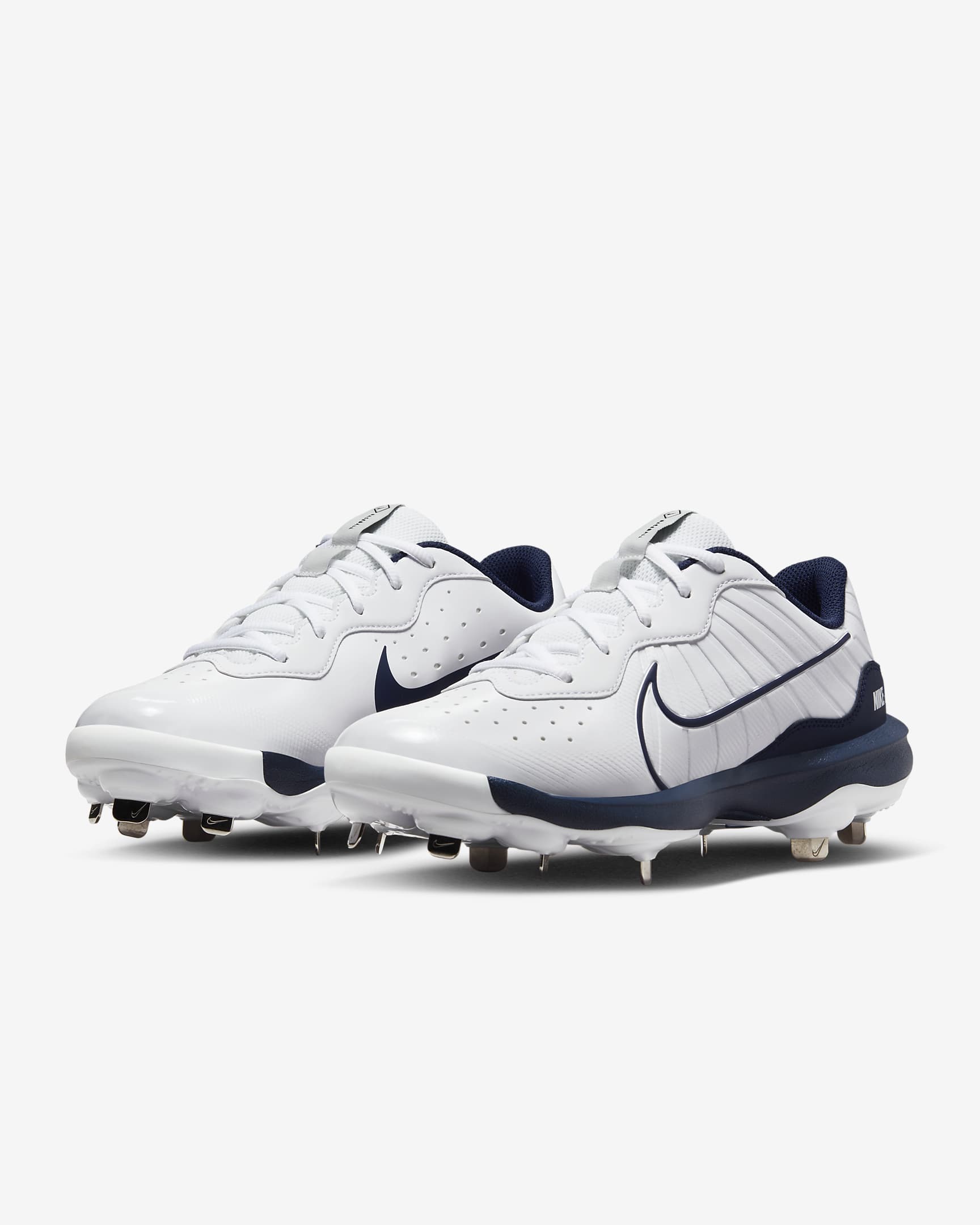 Nike Alpha Huarache Varsity 4 Low Men's Baseball Cleats - White/Pure Platinum/Black/Midnight Navy