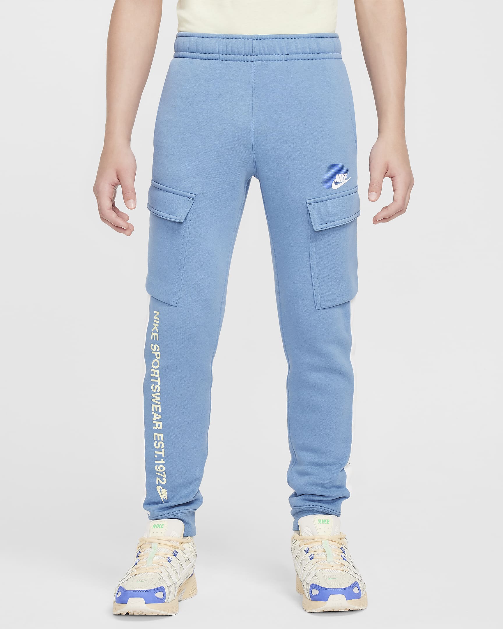 Bojówki dla dużych dzieci (chłopców) Nike Sportswear Standard Issue - Aegean Storm