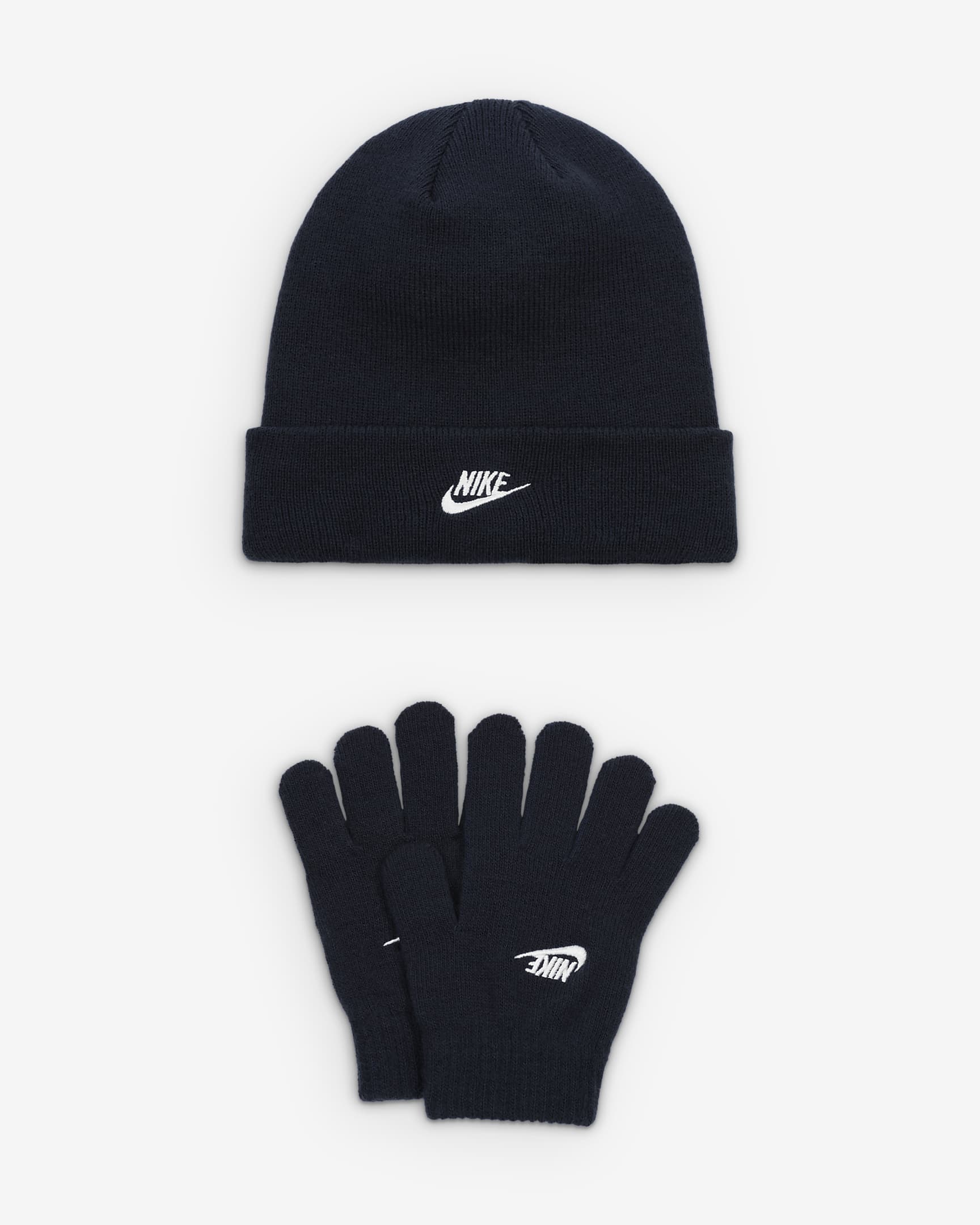 Nike Set aus Club-Mütze und -Handschuhen für jüngere Kinder - Obsidian