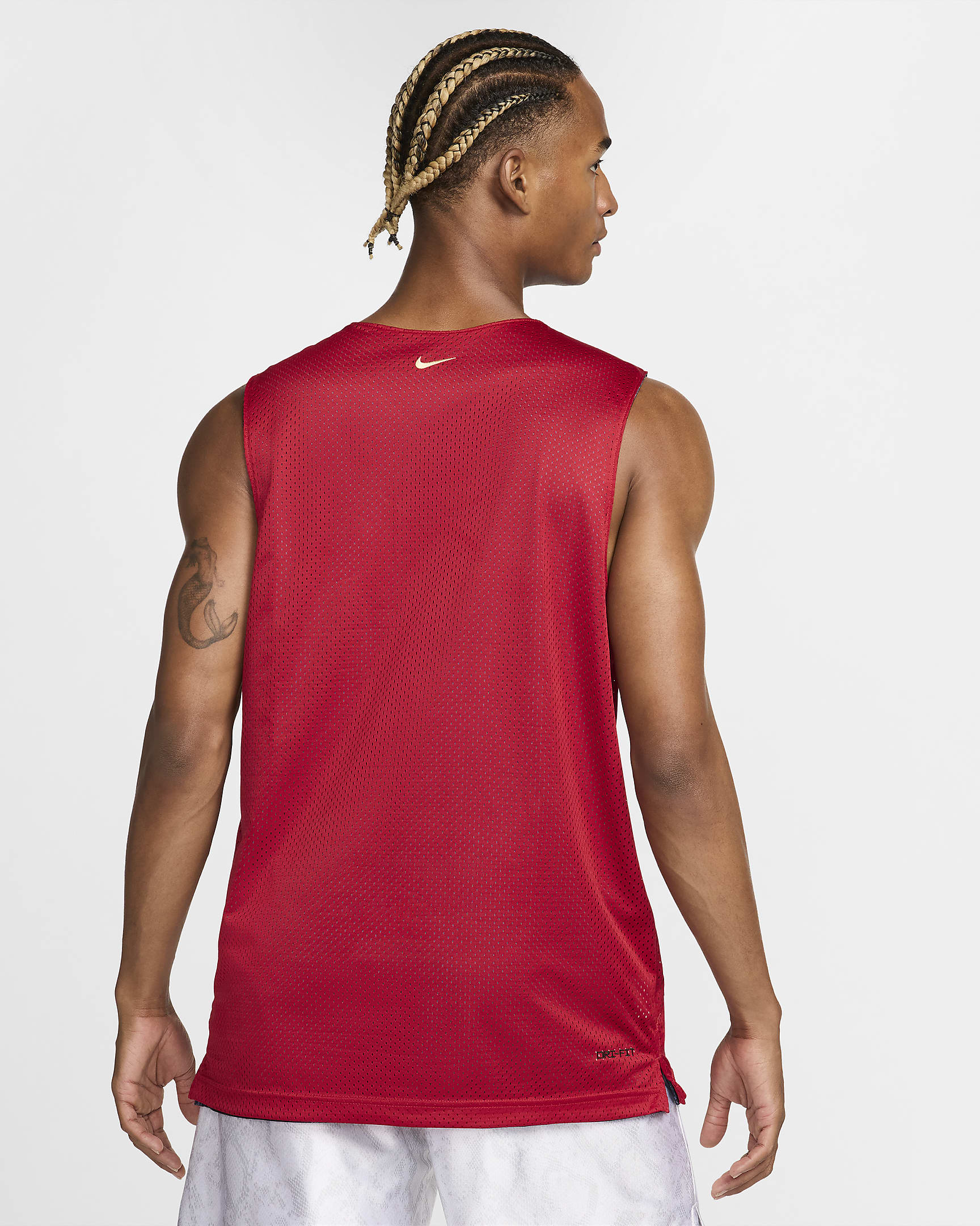 KB Nike Dri-FIT Standard Issue omkeerbare basketbaljersey voor heren - Dark Obsidian/Varsity Red/Jersey Gold