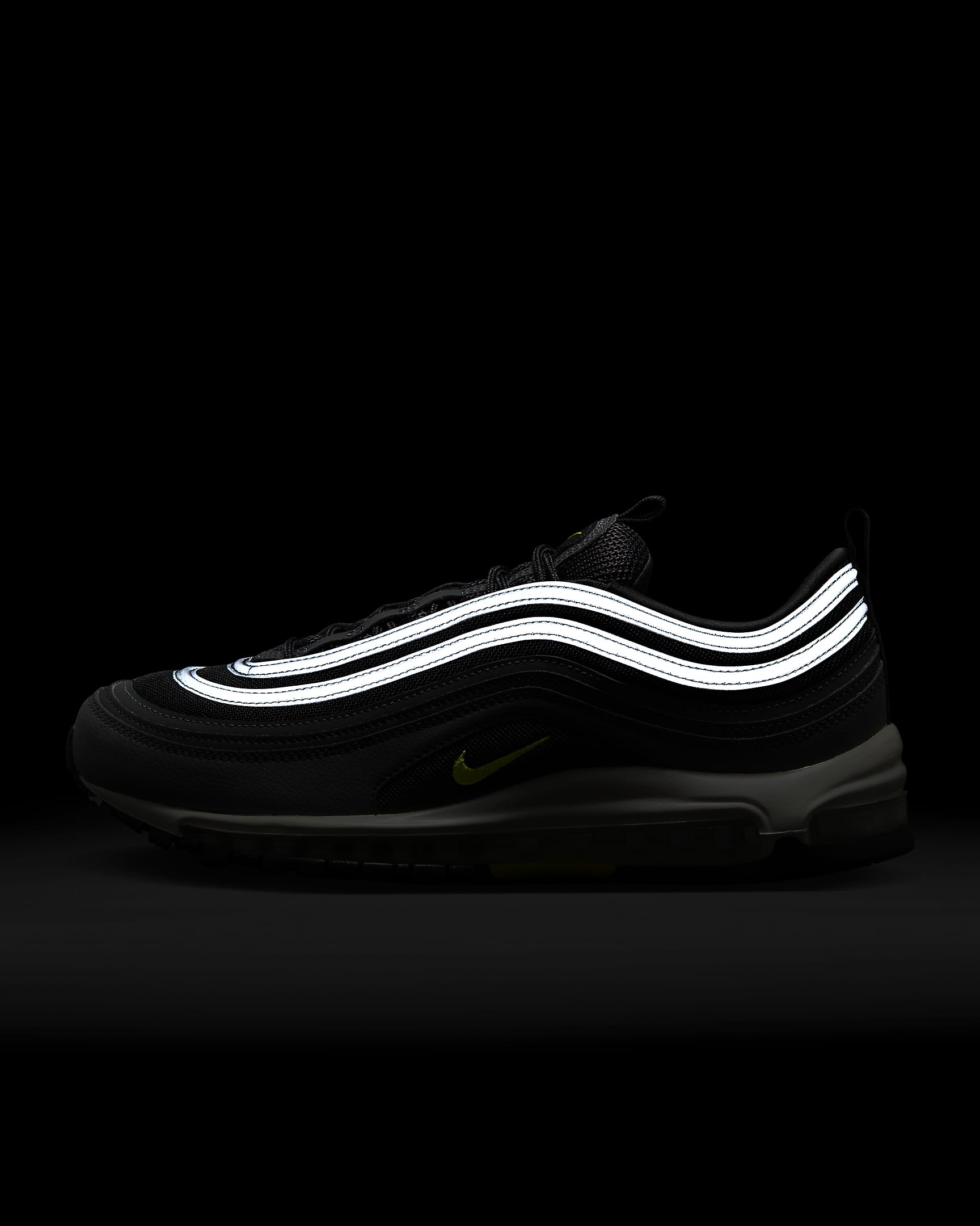 Nike Air Max 97 男鞋 - 黑色/Dark Smoke Grey/Phantom/Cyber