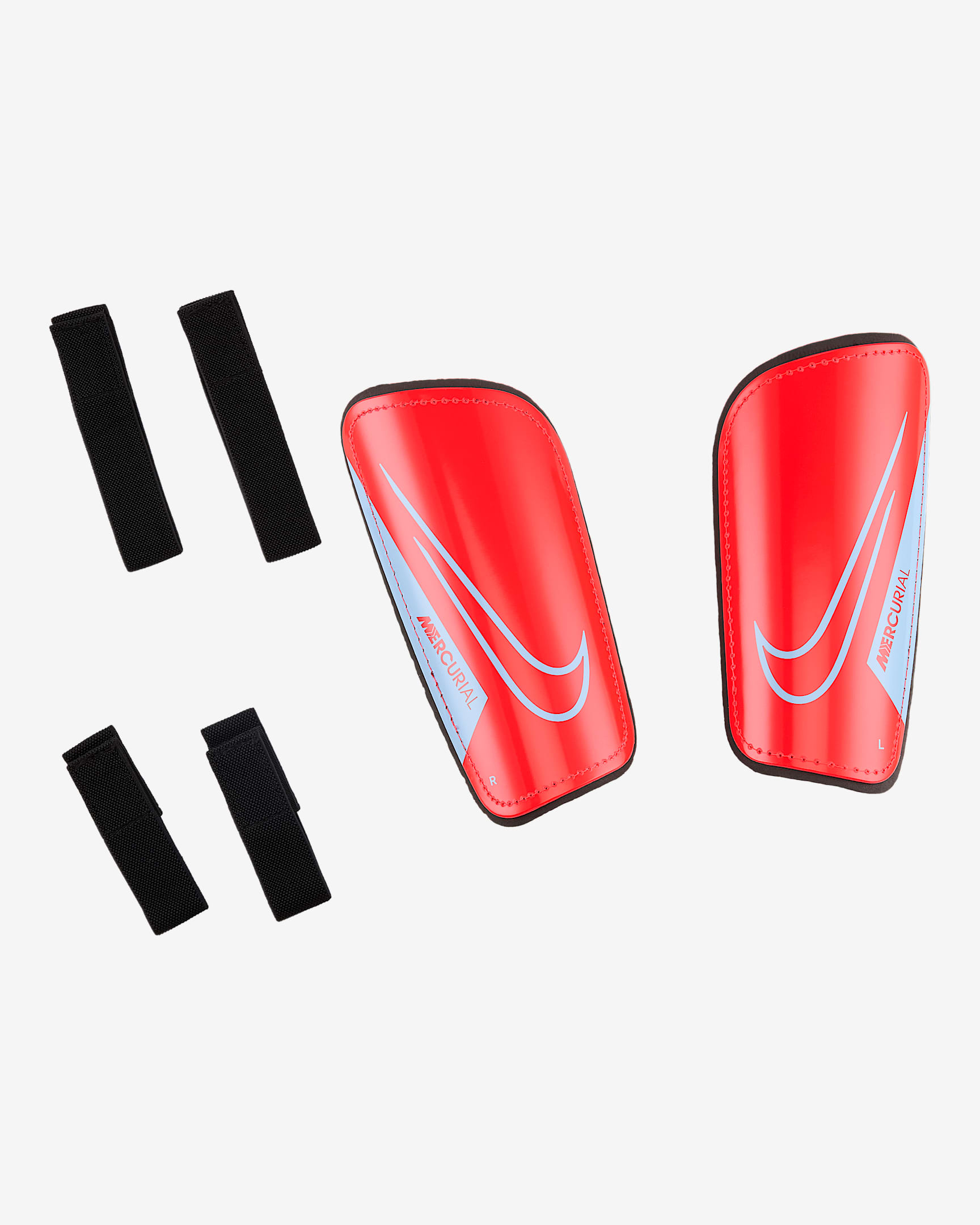 Nike Mercurial Hardshell Football Shinguards - Bright Crimson/Royal Tint/Royal Tint