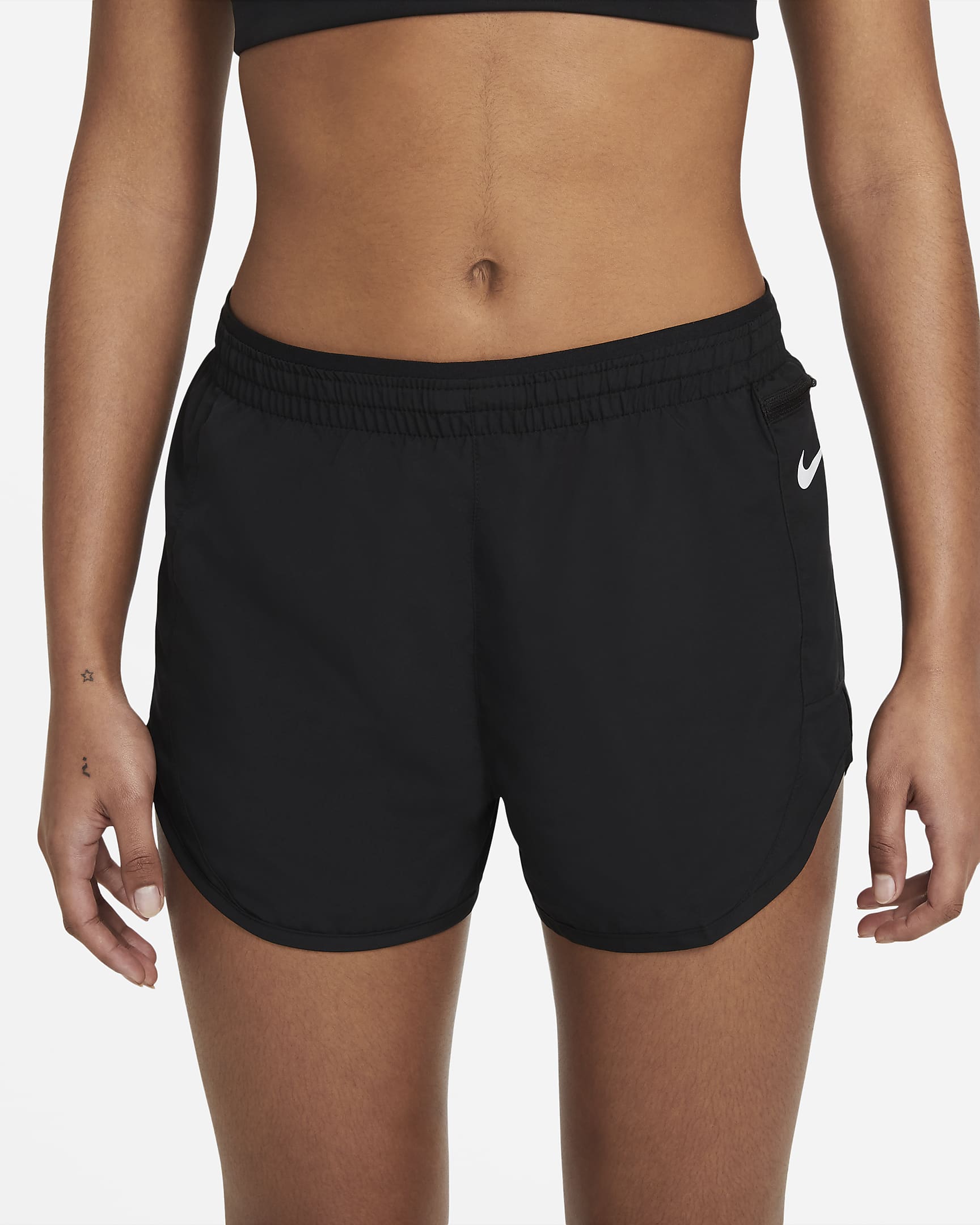 Short de running 8 cm Nike Tempo Luxe pour Femme - Noir/Noir