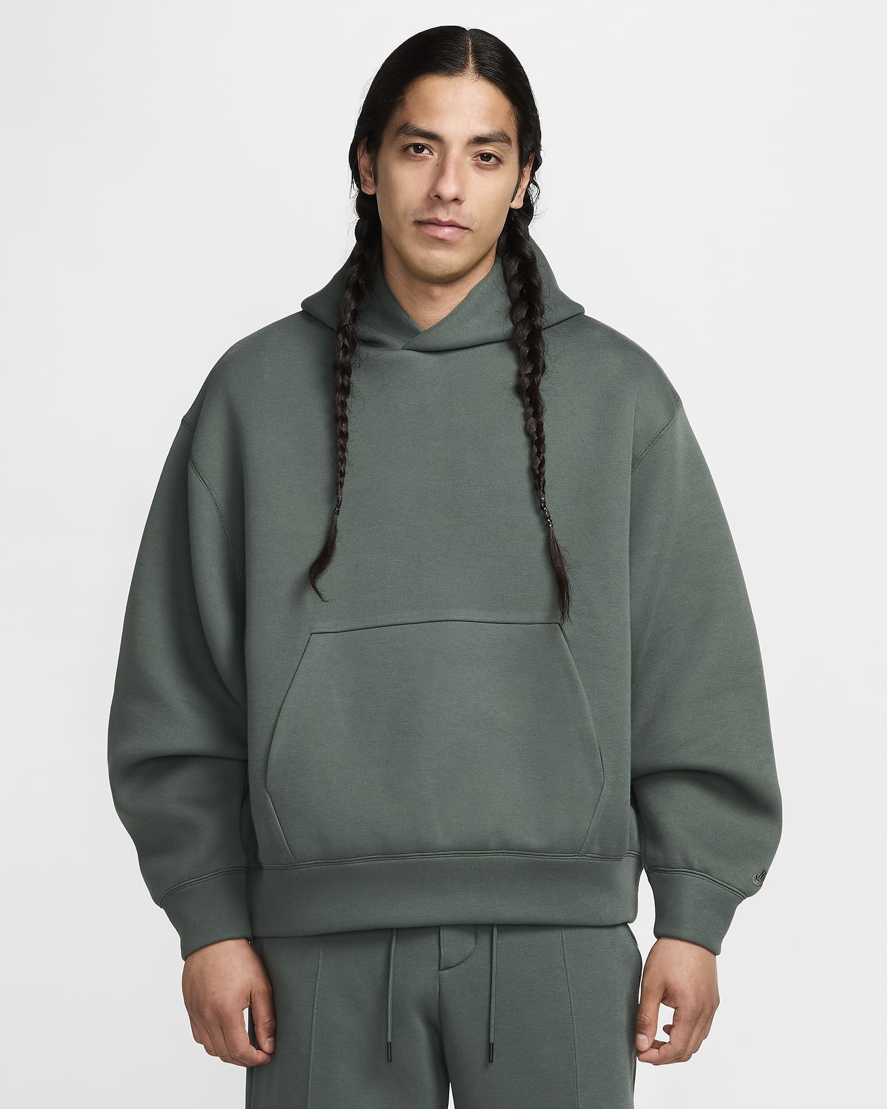 Nike Tech Reimagined Fleece Erkek Kapüşonlu Üstü - Vintage Green/Vintage Green