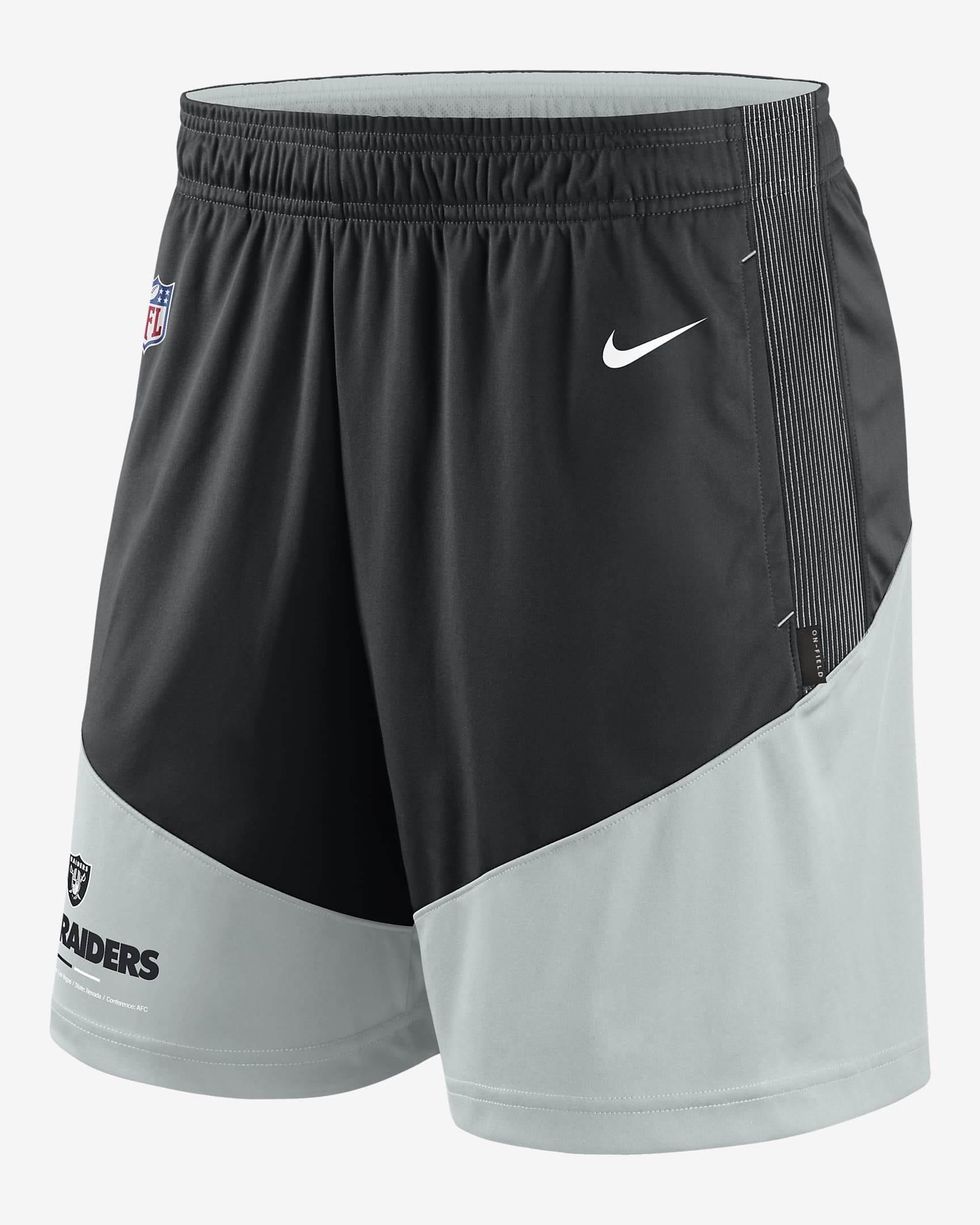 Shorts para hombre Nike Dri-FIT Primary Lockup (NFL Las Vegas Raiders ...