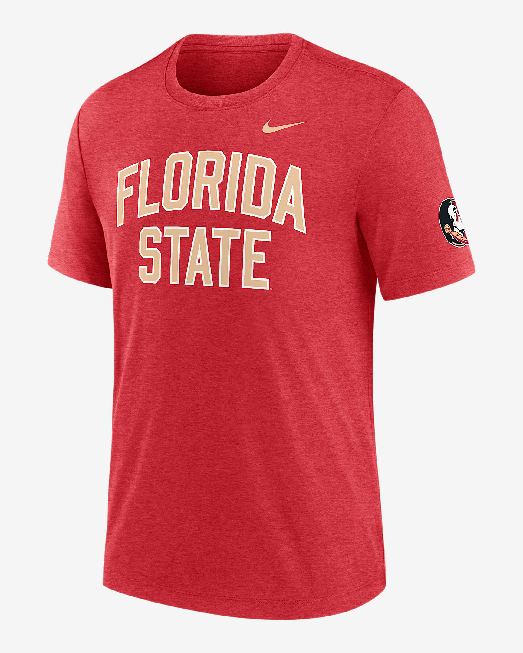 Florida State Campus Collegiate Block Men's Nike College T-Shirt - Red Heather