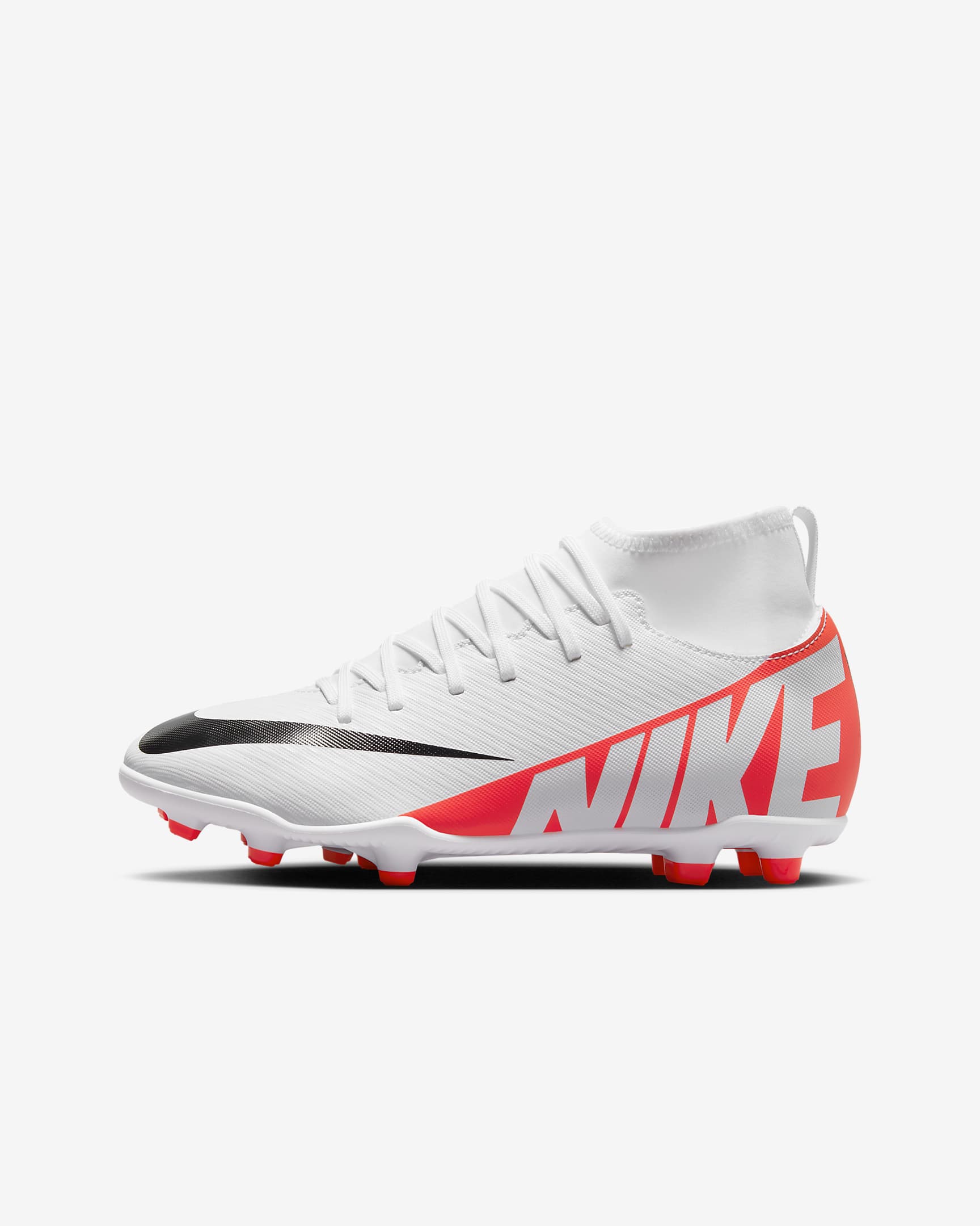 Nike Jr. Mercurial Superfly 9 Club Younger/Older Kids' Multi-Ground High-Top Football Boot - Bright Crimson/Black/White