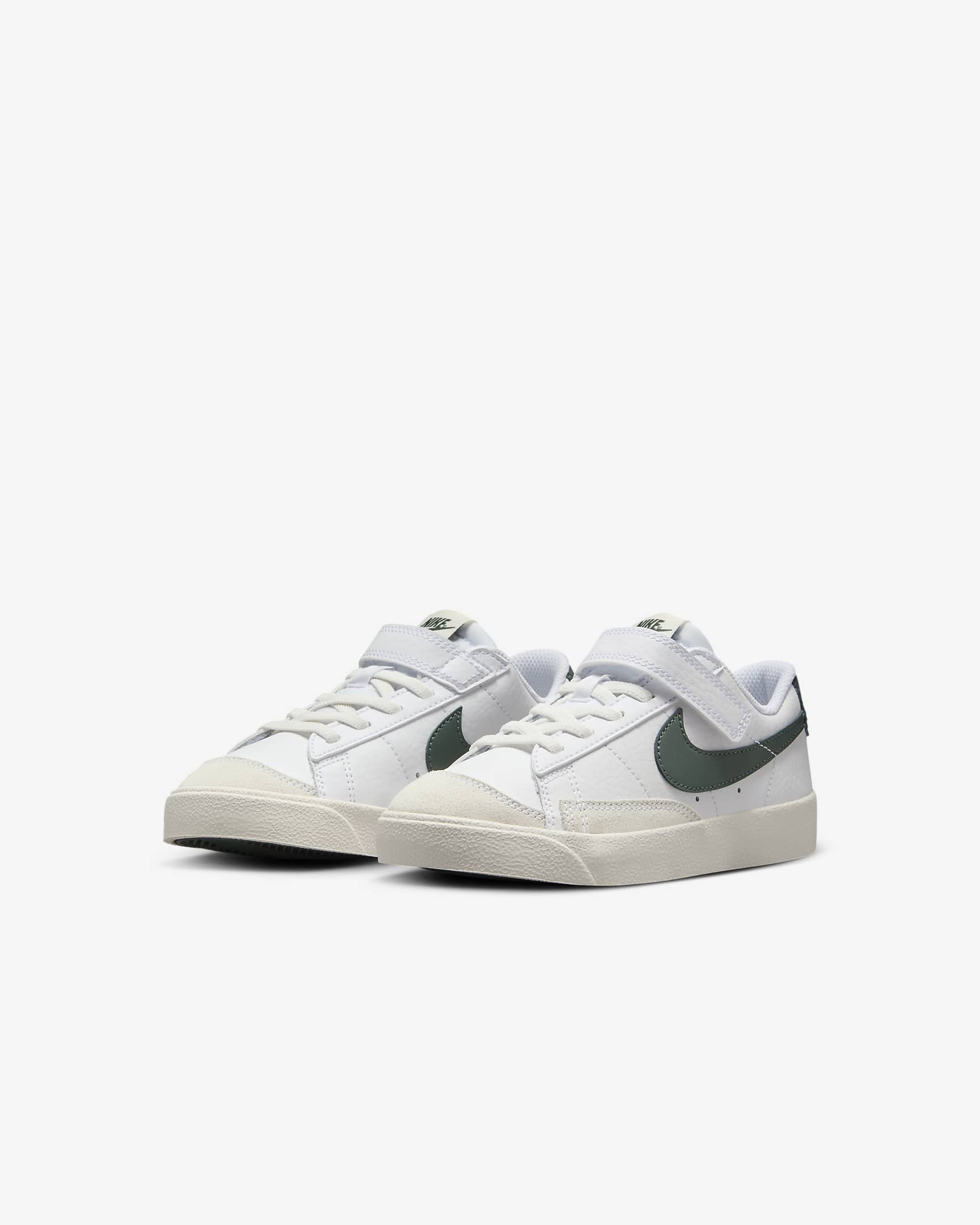 Nike Blazer Low '77 Younger Kids' Shoes - White/Sail/Vintage Green