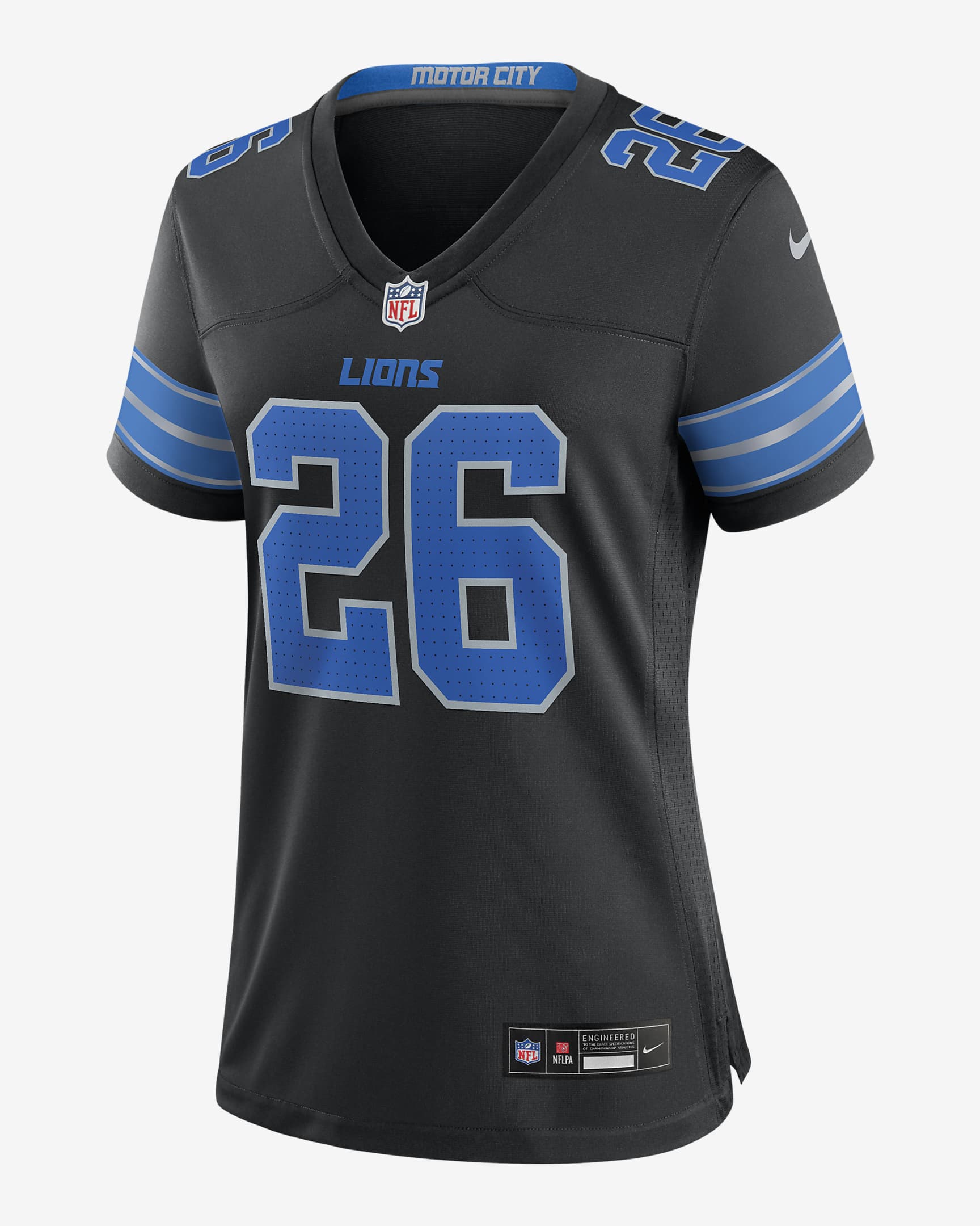 Jersey de fútbol americano Nike de la NFL Game para mujer Jahmyr Gibbs Detroit Lions - Negro