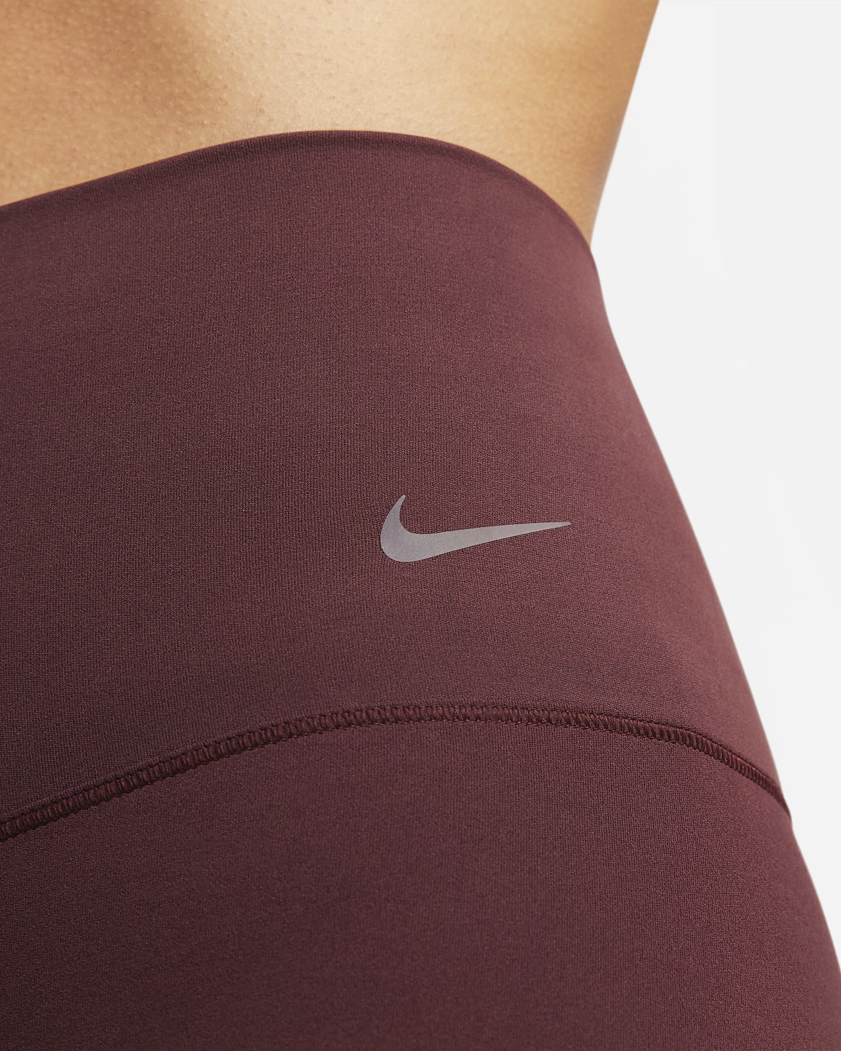 Nike Zenvy Women's Gentle-Support High-Waisted 7/8 Leggings - Burgundy Crush/Black