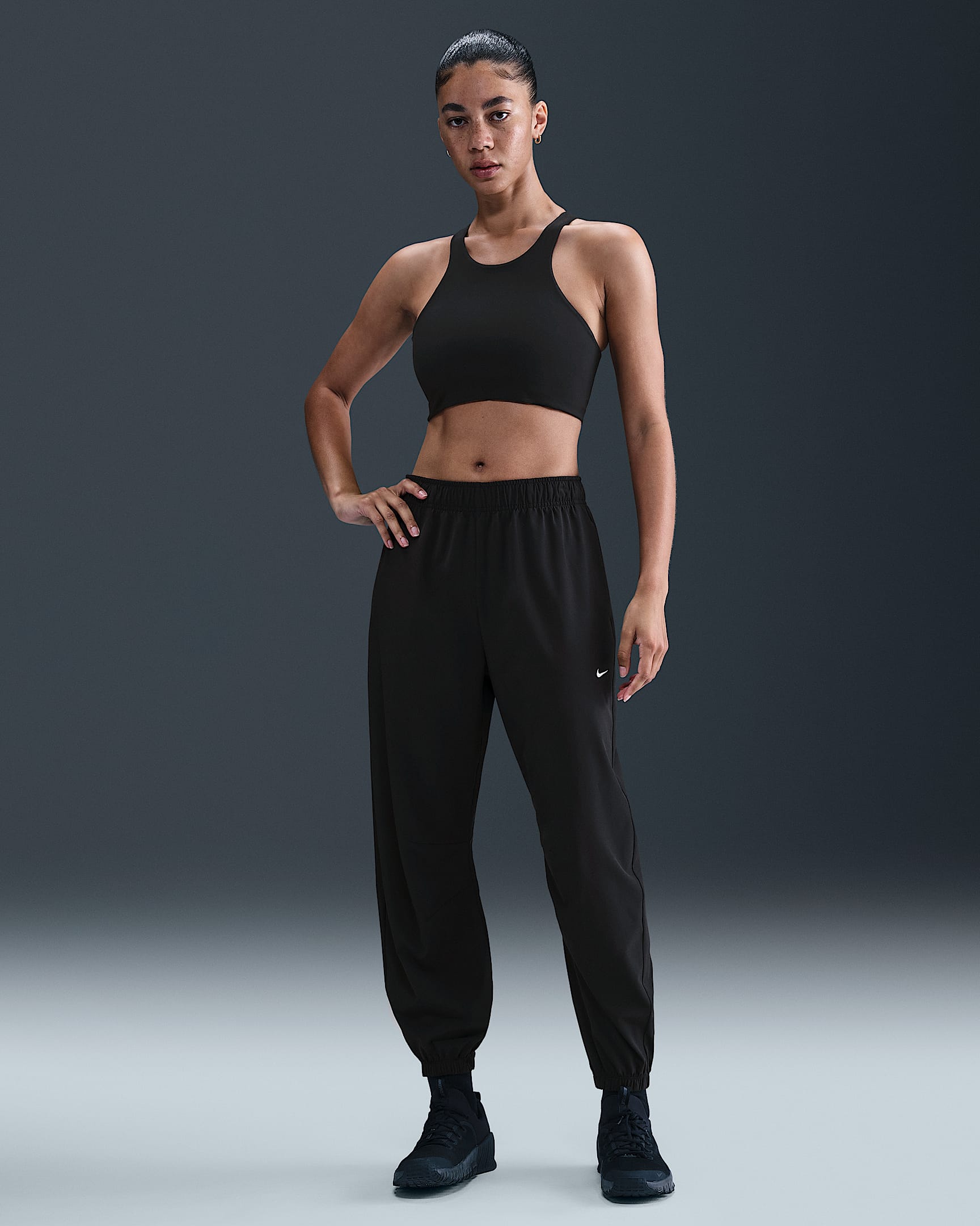 Nike One Women's Repel High-Waisted Woven Pants - Black/White