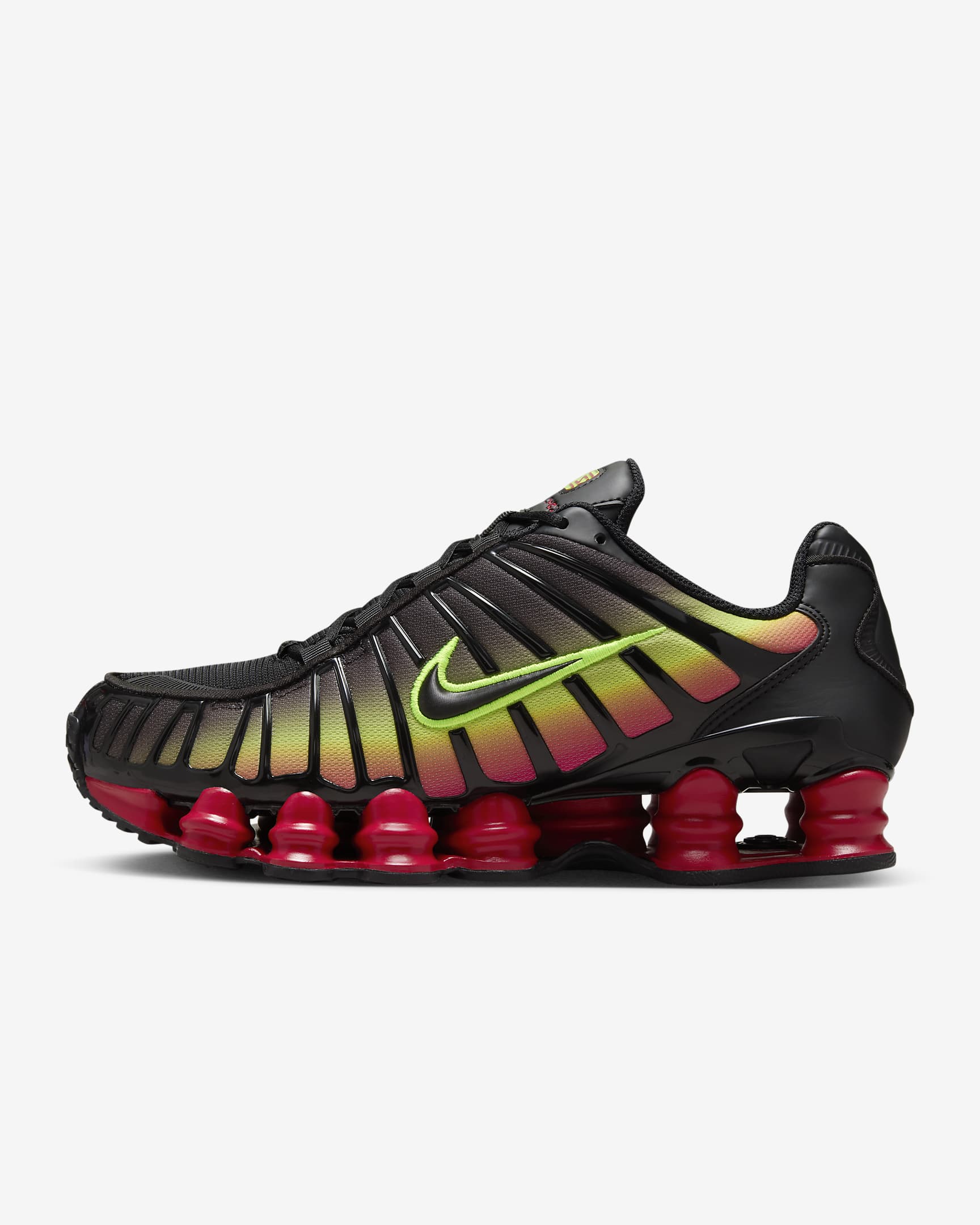 Nike Shox TL Shoes - Black/Volt/Fire Red/Black